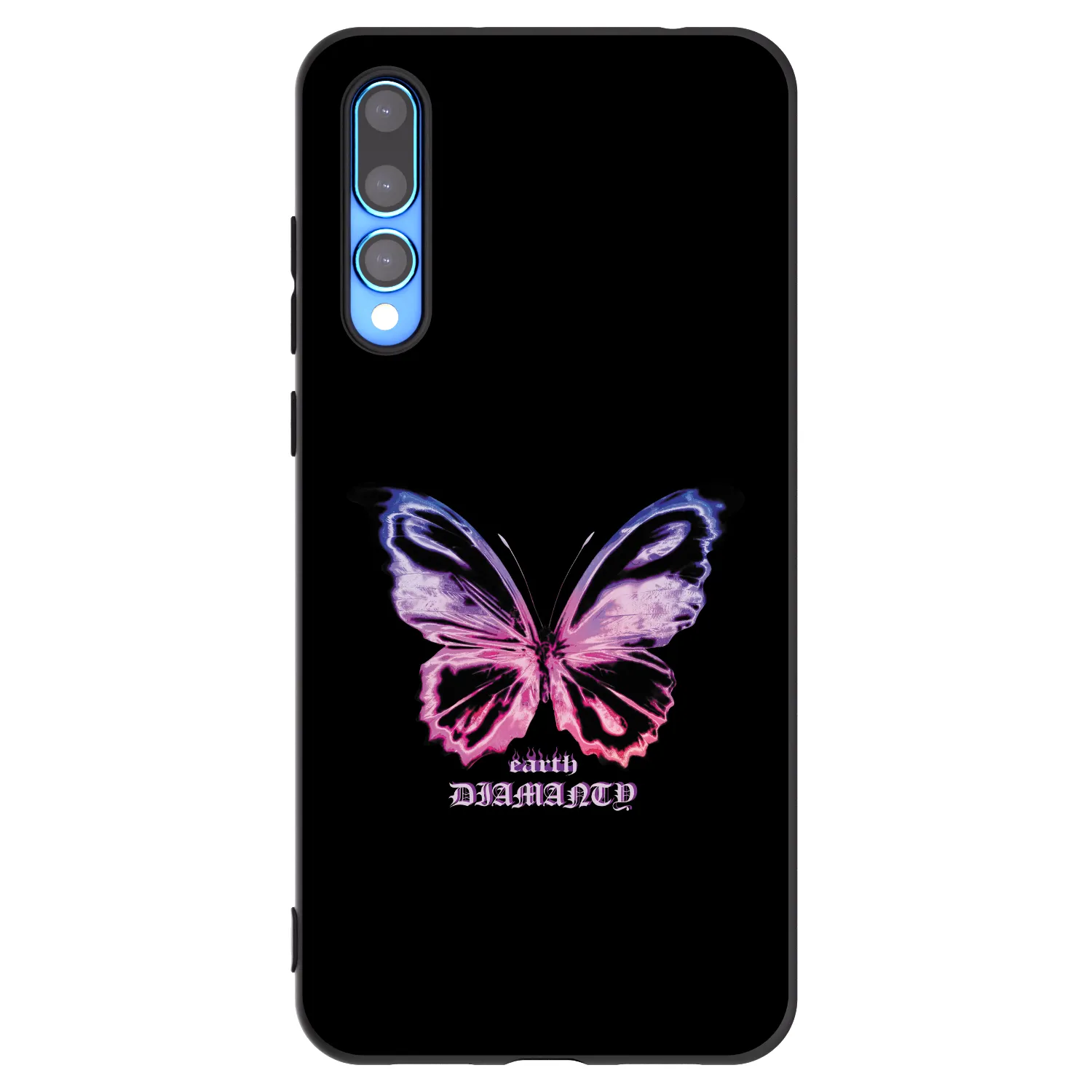 Picasee Μαύρη θήκη σιλικόνης για Huawei P20 Pro - Diamanty Purple