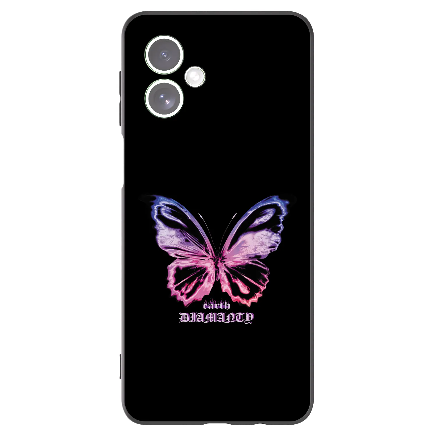 Picasee Μαύρη θήκη σιλικόνης για Motorola Moto G54 5G - Diamanty Purple