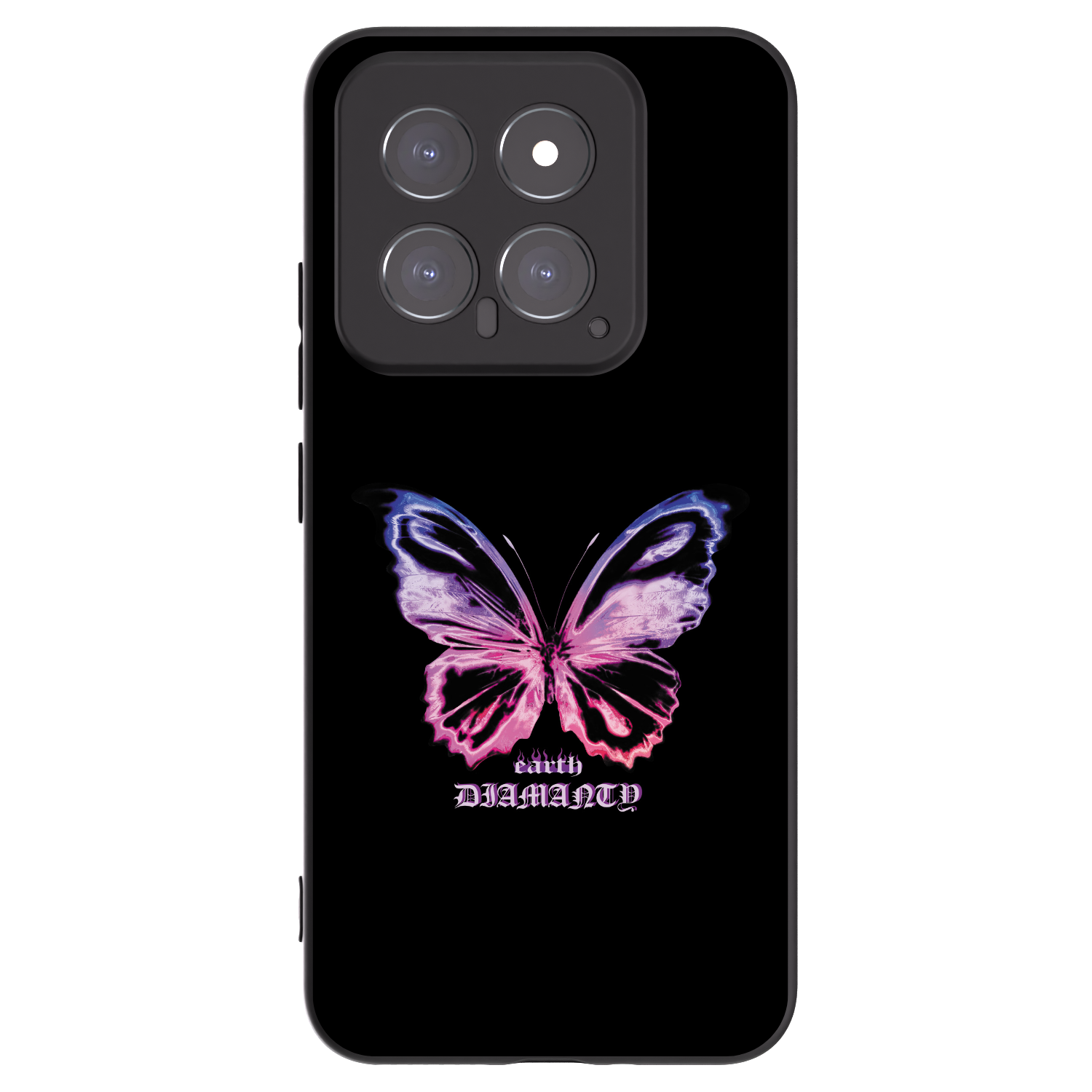 Picasee Μαύρη θήκη σιλικόνης για Xiaomi 14 - Diamanty Purple