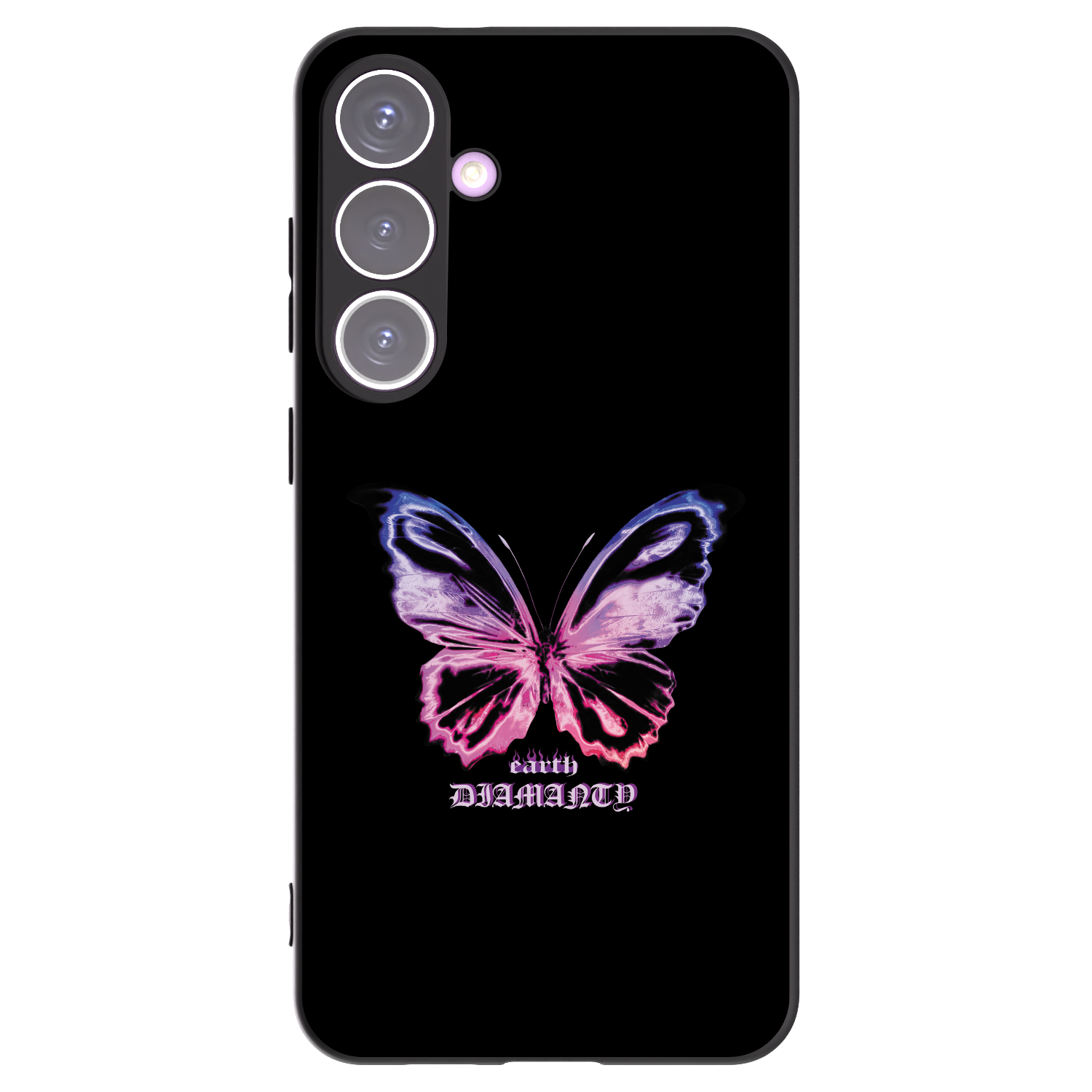 Picasee Μαύρη θήκη σιλικόνης για Samsung Galaxy S24+ S926B 5G - Diamanty Purple