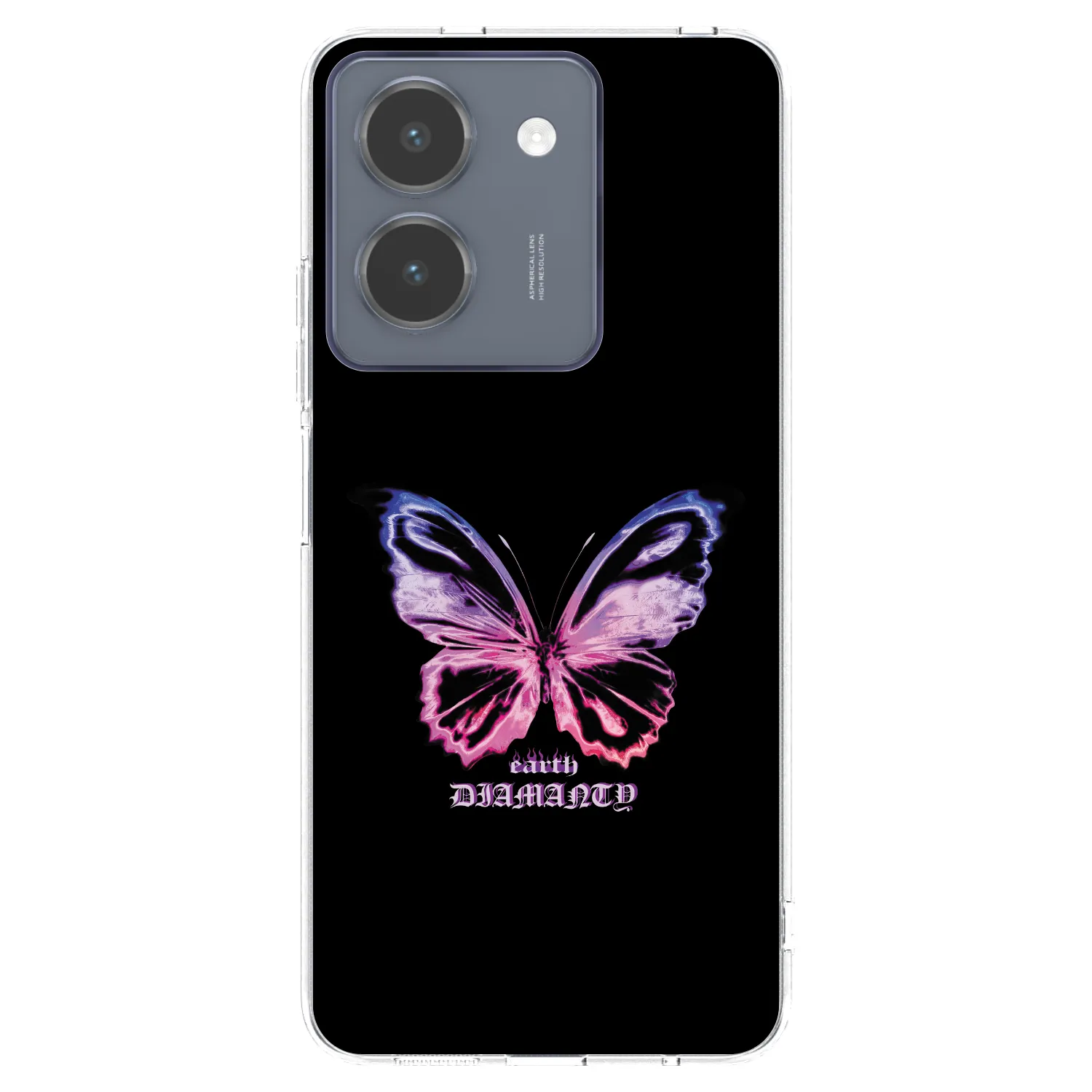 Picasee διαφανής θήκη σιλικόνης Vivo Y36 4G - Diamanty Purple