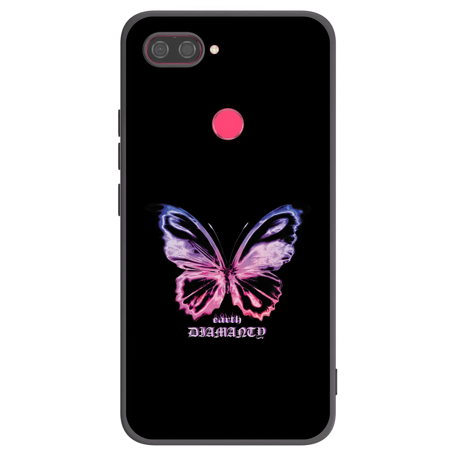 Picasee Μαύρη θήκη σιλικόνης για Xiaomi Mi 8 Lite - Diamanty Purple