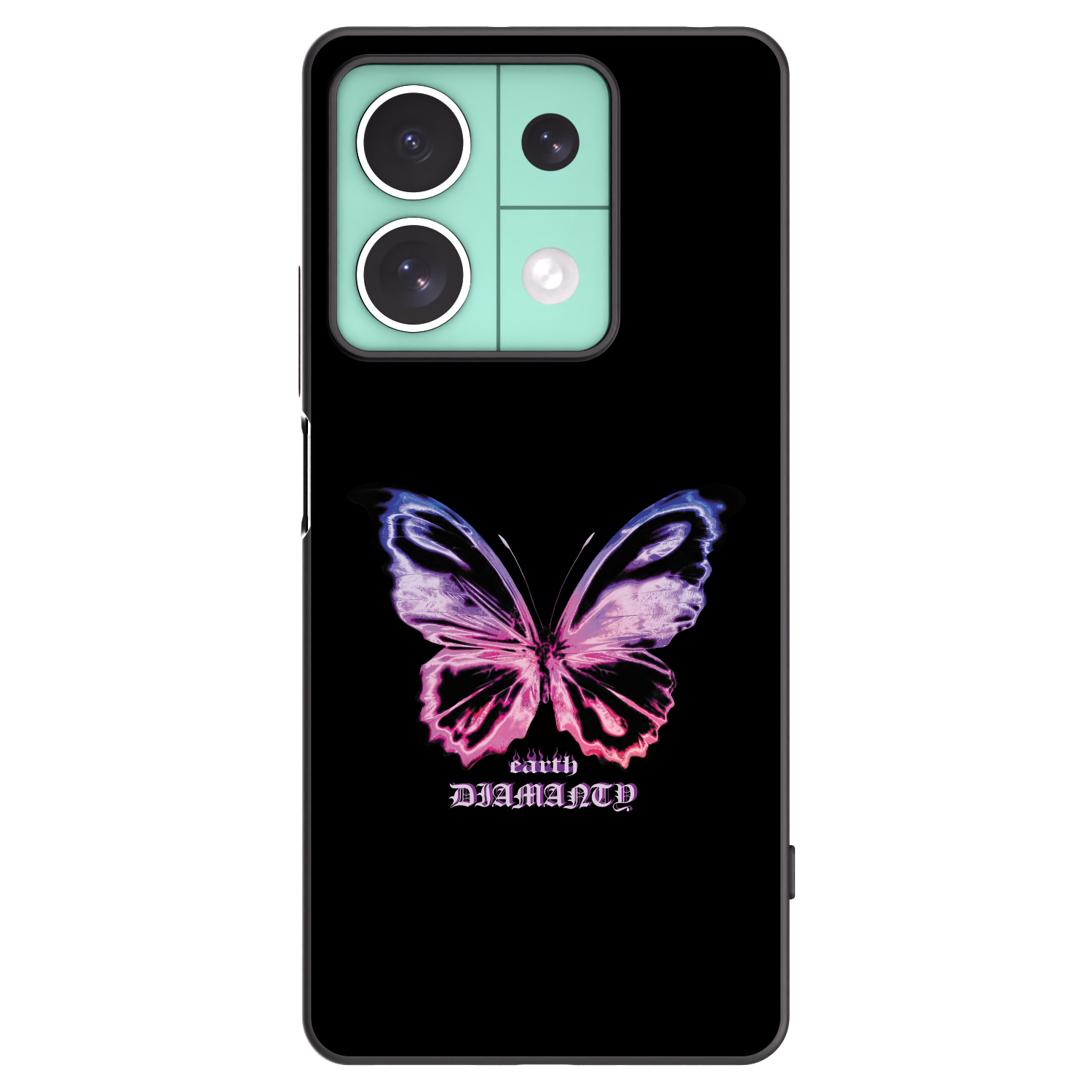 Picasee Μαύρη θήκη σιλικόνης για Xiaomi Redmi Note 13 5G - Diamanty Purple