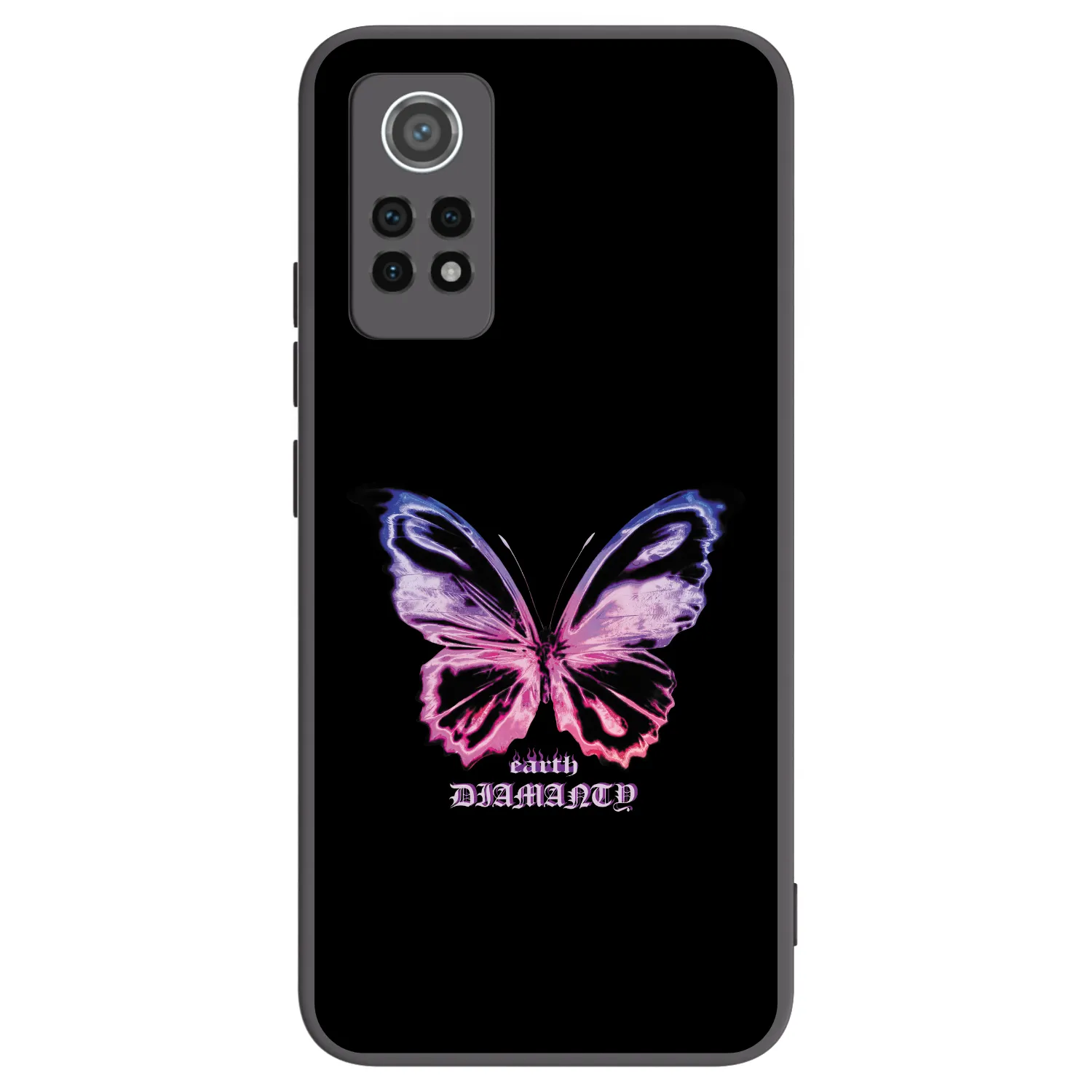 Picasee Μαύρη θήκη σιλικόνης για Xiaomi Redmi Note 12 Pro 4G - Diamanty Purple