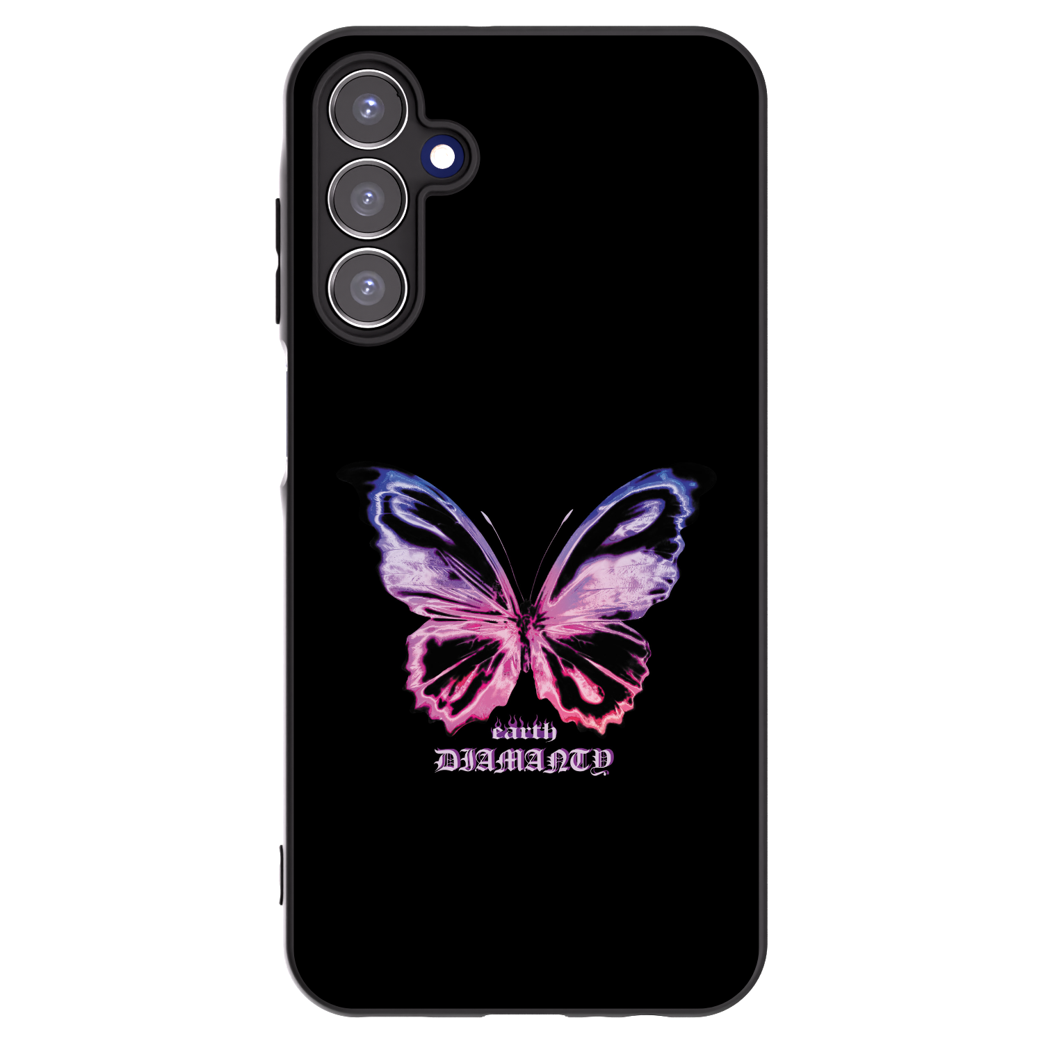 Picasee Μαύρη θήκη σιλικόνης για Samsung Galaxy A15 A155F 4G - Diamanty Purple