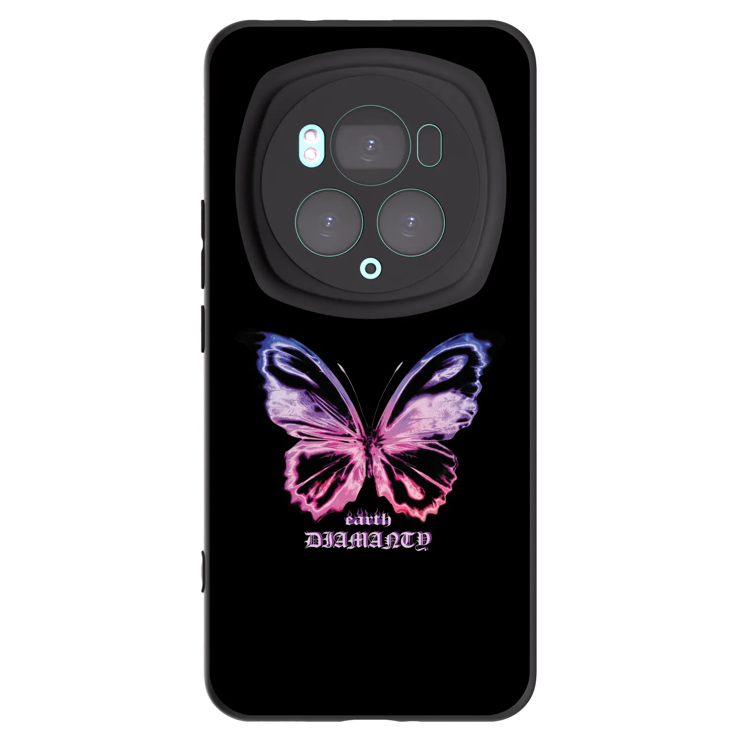Picasee Μαύρη θήκη σιλικόνης για Honor Magic6 Pro - Diamanty Purple