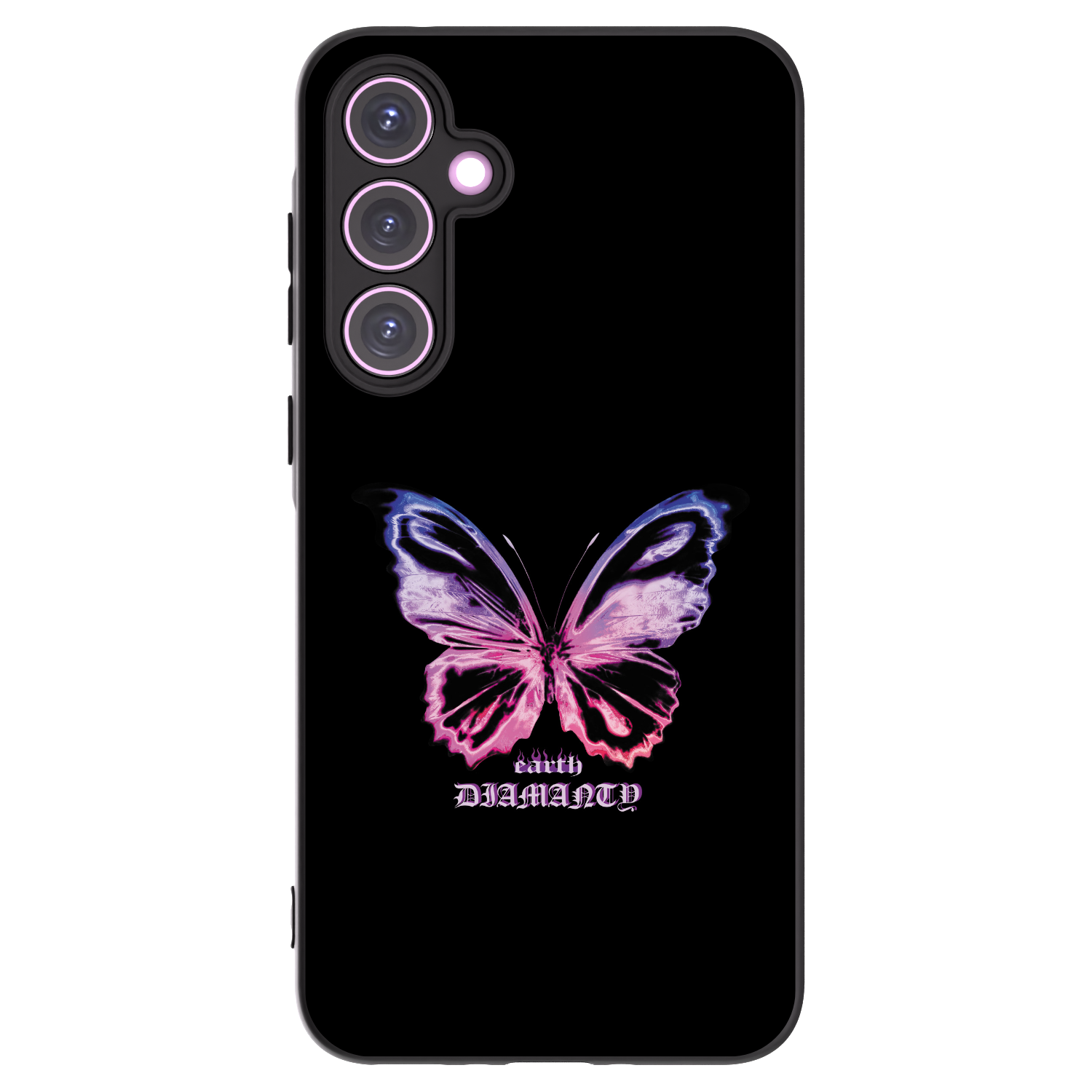 Picasee Μαύρη θήκη σιλικόνης για Samsung Galaxy A35 5G A356B - Diamanty Purple