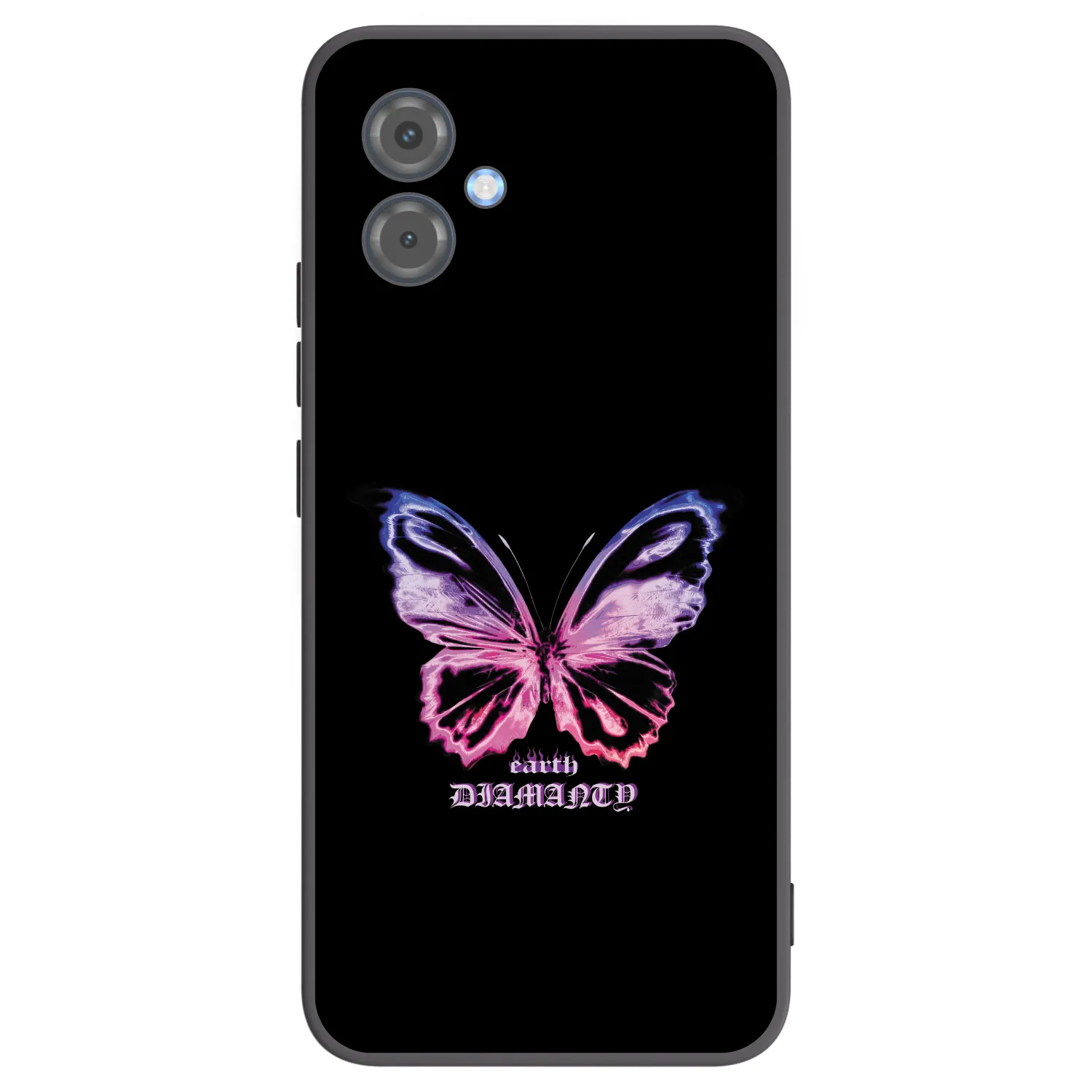 Picasee Μαύρη θήκη σιλικόνης για Motorola Moto G14 - Diamanty Purple