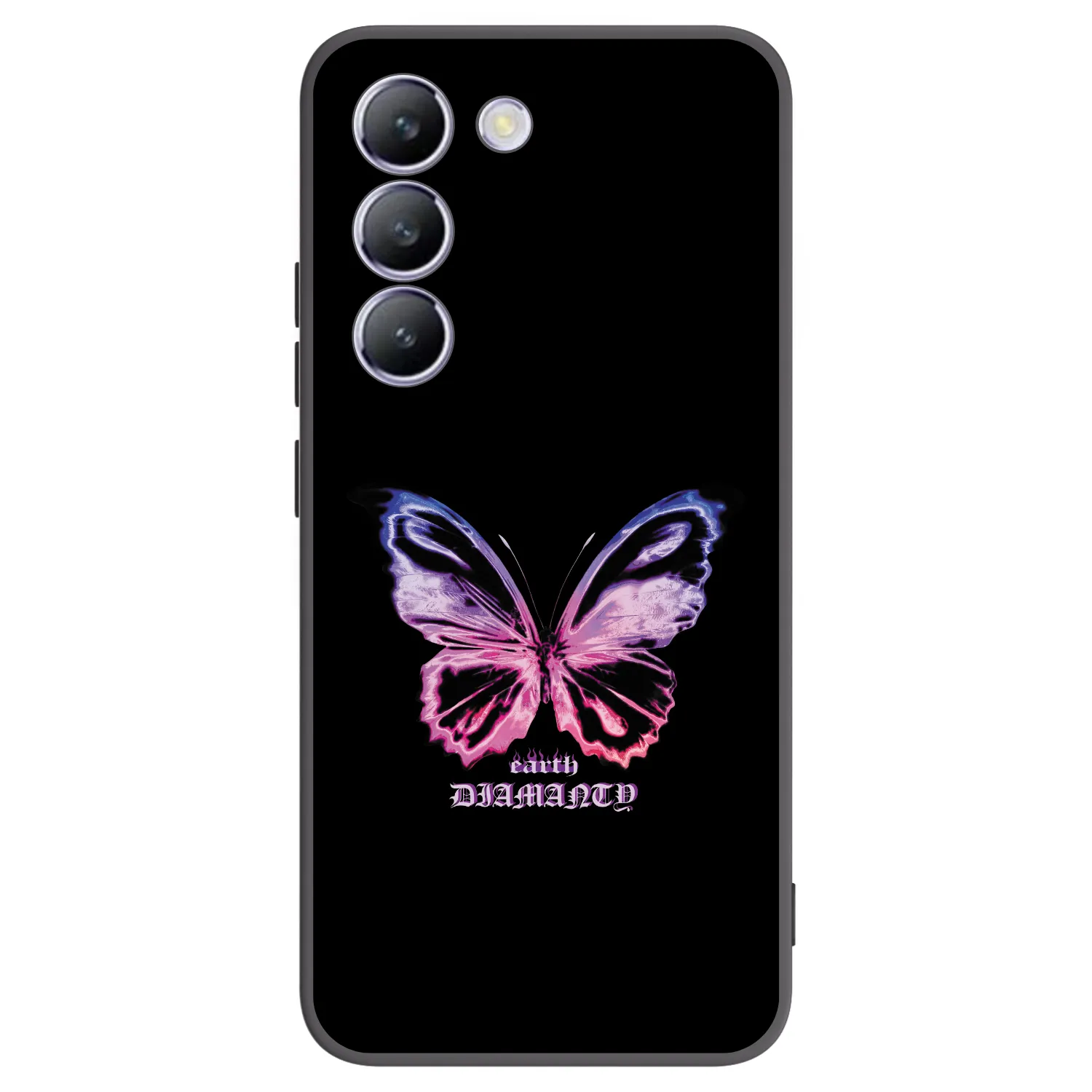 Picasee Μαύρη θήκη σιλικόνης για Vivo V40 SE 5G - Diamanty Purple