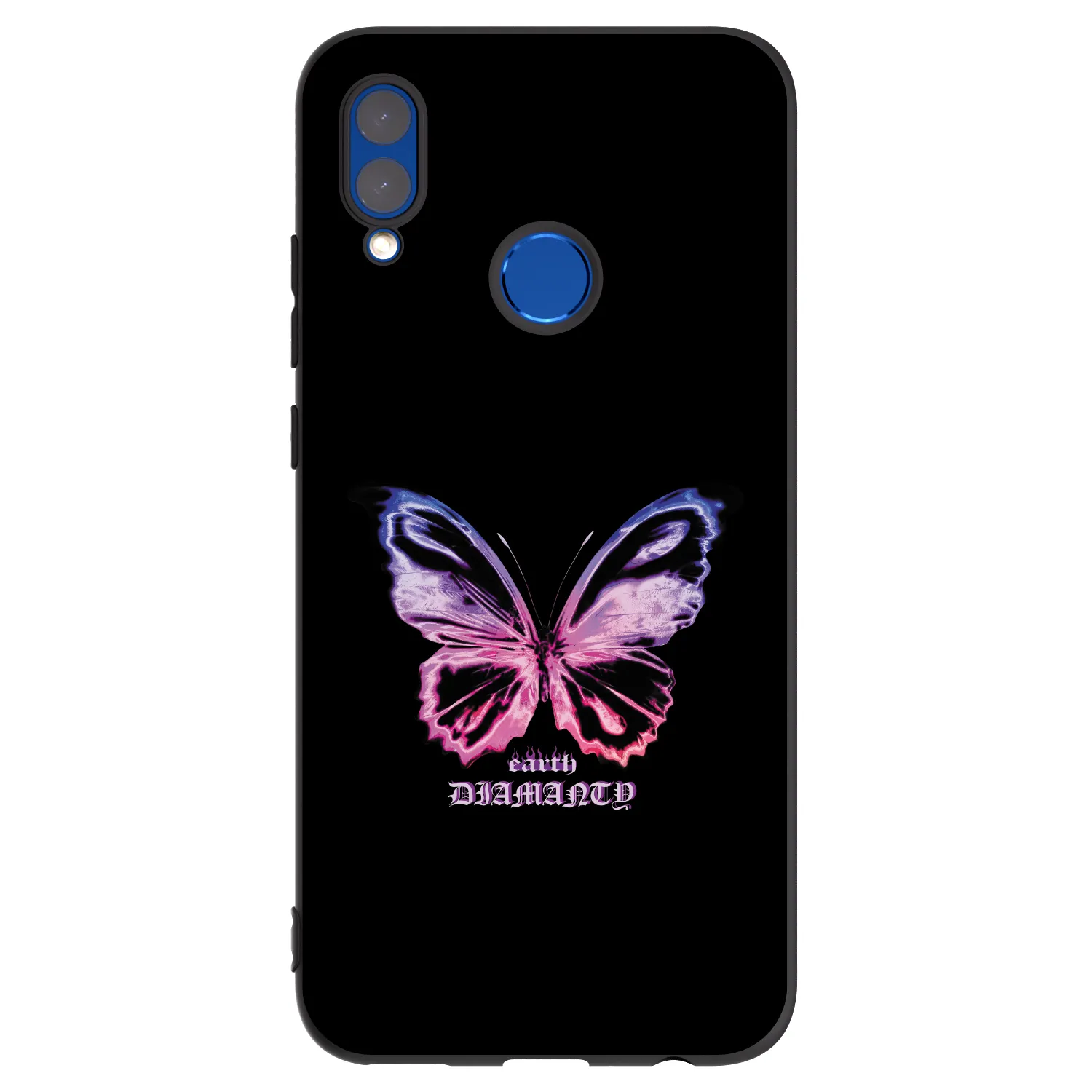 Picasee Μαύρη θήκη σιλικόνης για Huawei P Smart 2019 - Diamanty Purple