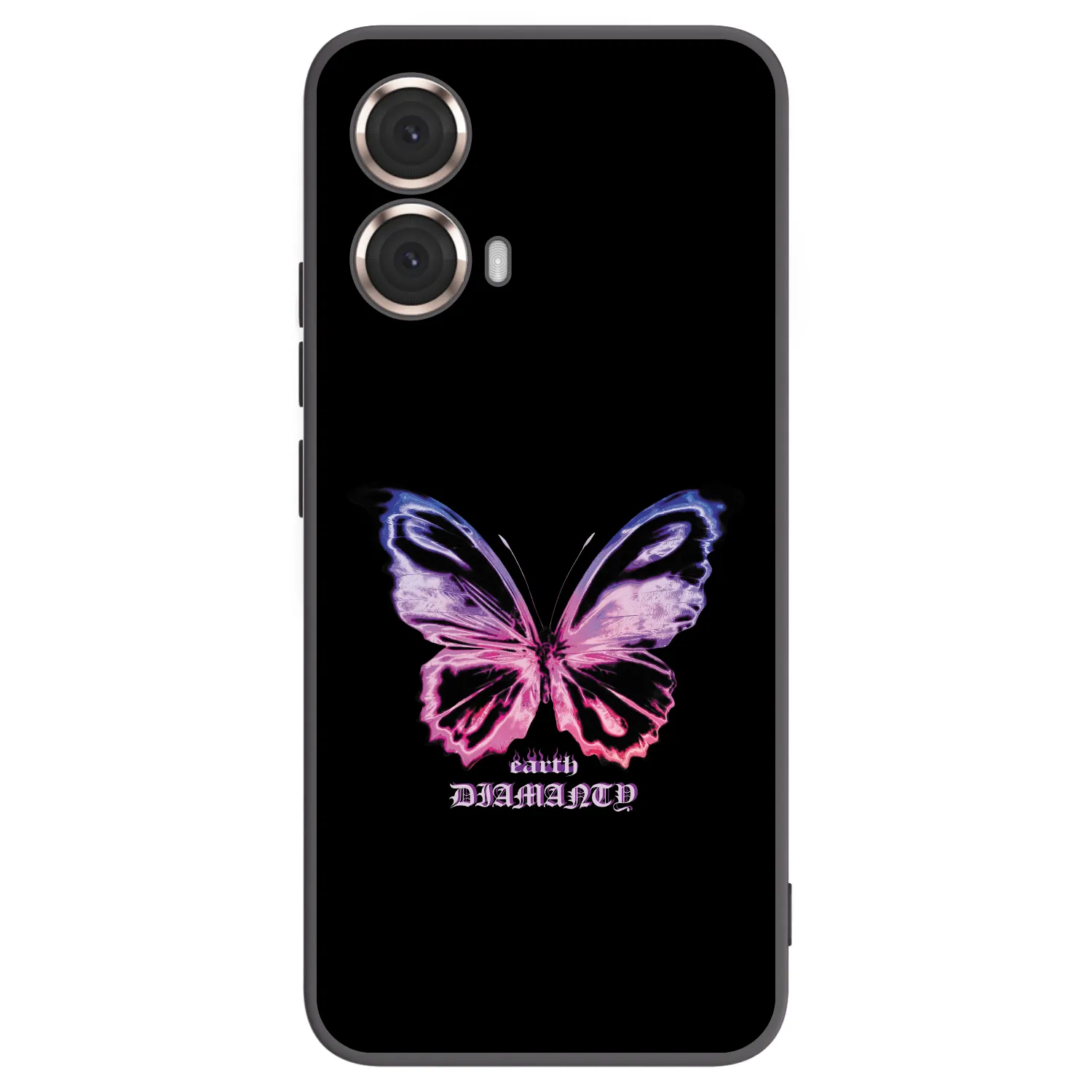 Picasee Μαύρη θήκη σιλικόνης για Motorola Moto G85 - Diamanty Purple