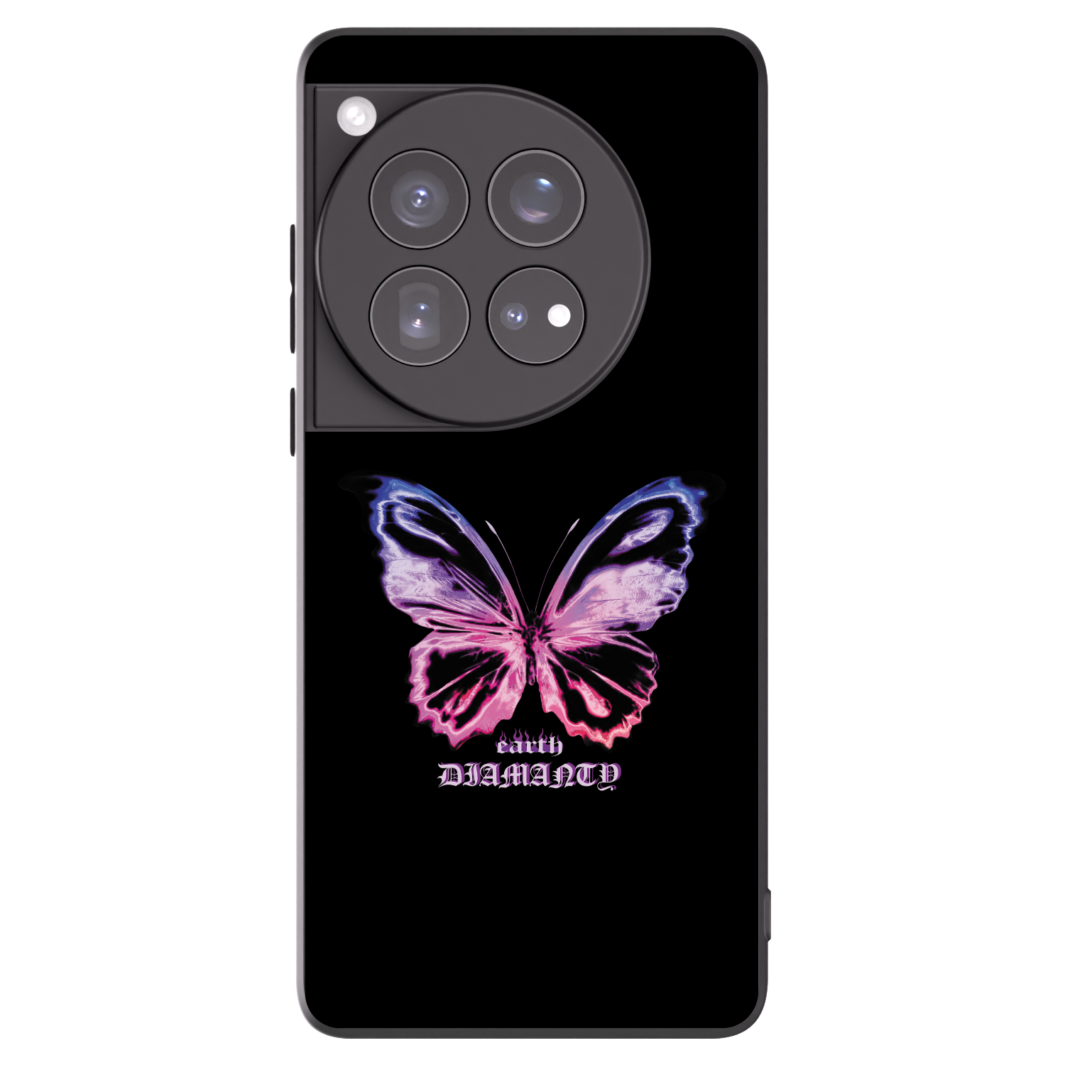 Picasee Μαύρη θήκη σιλικόνης για OnePlus 12 5G - Diamanty Purple