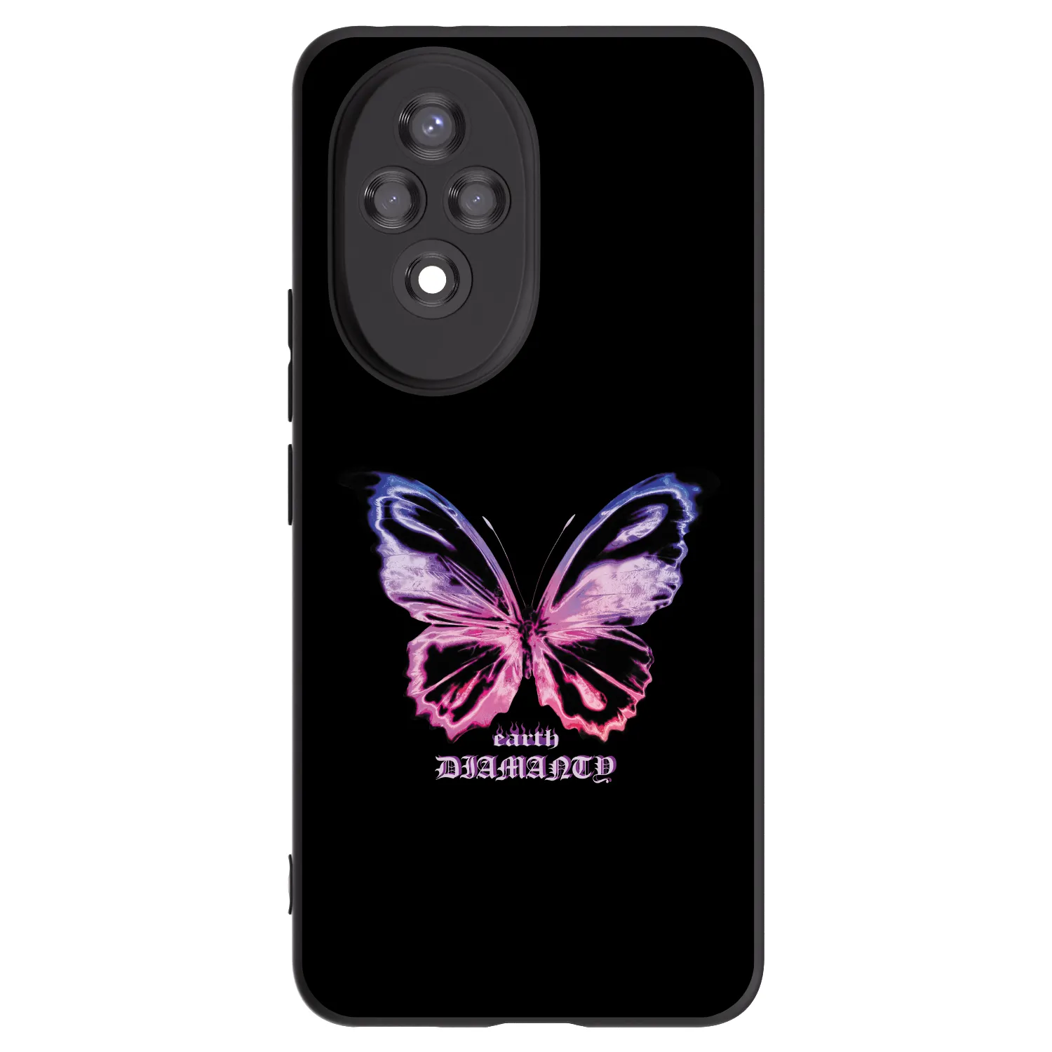 Picasee Μαύρη θήκη σιλικόνης για Honor 200 Pro 5G - Diamanty Purple