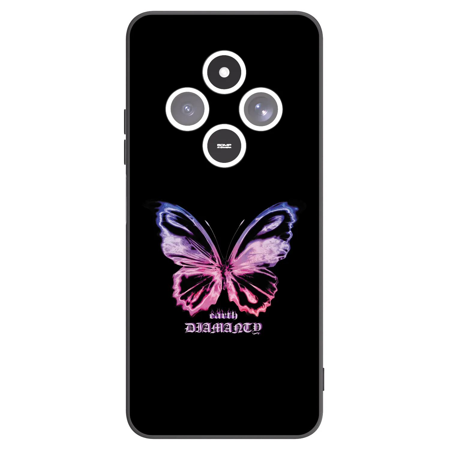 Picasee Μαύρη θήκη σιλικόνης για Xiaomi Redmi 14C - Diamanty Purple