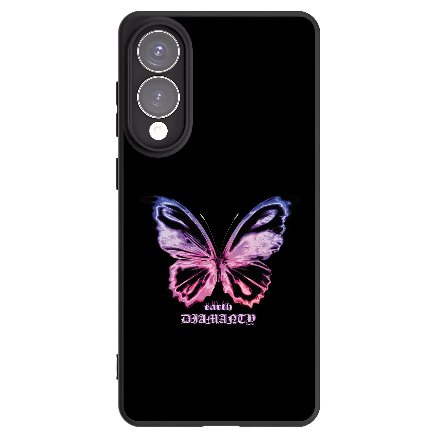 Picasee Μαύρη θήκη σιλικόνης για Samsung Galaxy S25 Edge 5G - Diamanty Purple
