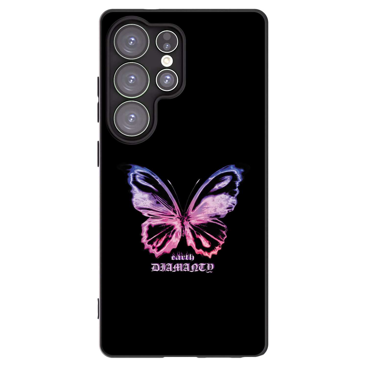 Picasee Μαύρη θήκη σιλικόνης για Samsung Galaxy S25 Ultra 5G - Diamanty Purple