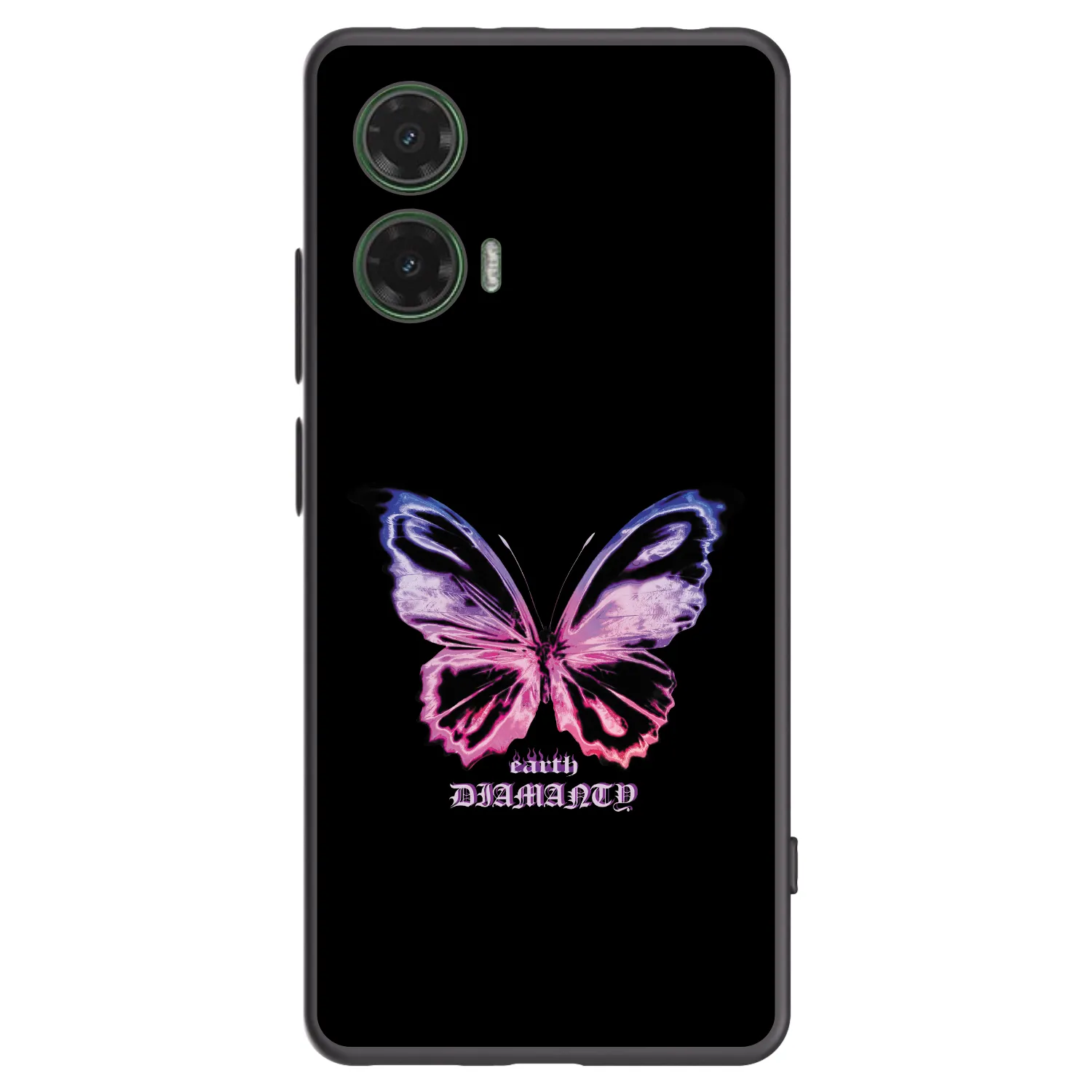 Picasee Μαύρη θήκη σιλικόνης για Motorola Moto G35 5G - Diamanty Purple