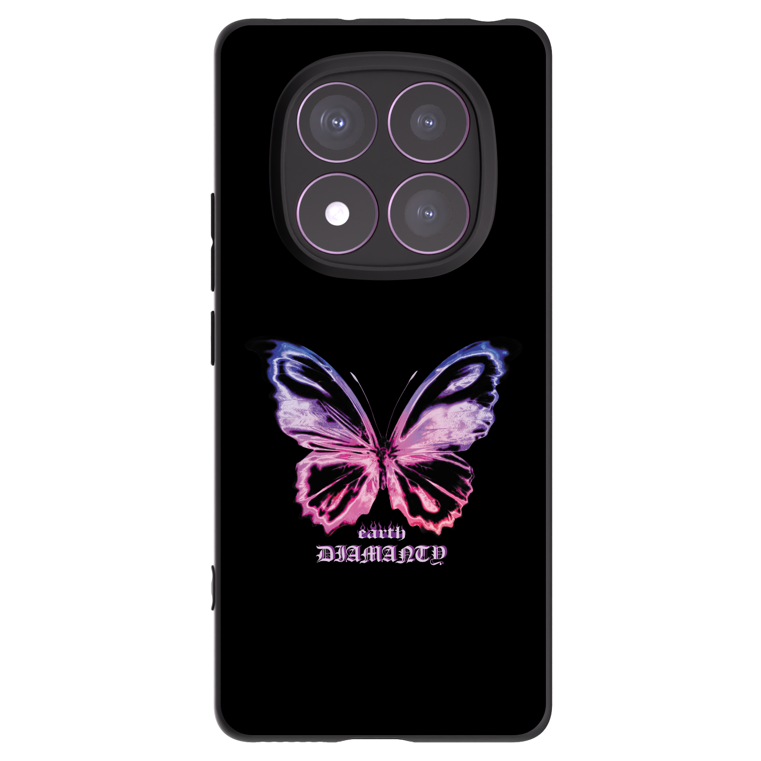 Picasee Μαύρη θήκη σιλικόνης για Xiaomi Redmi Note 14 Pro 4G - Diamanty Purple