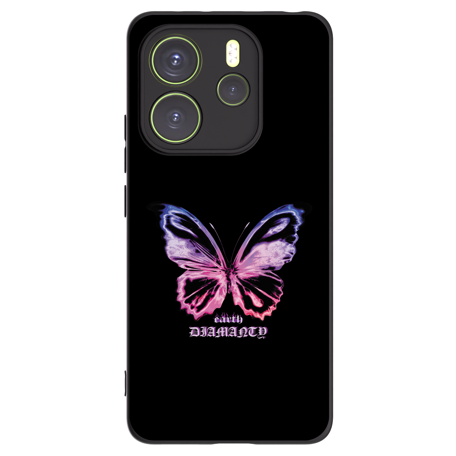Picasee Μαύρη θήκη σιλικόνης για Xiaomi Redmi Note 14 4G - Diamanty Purple