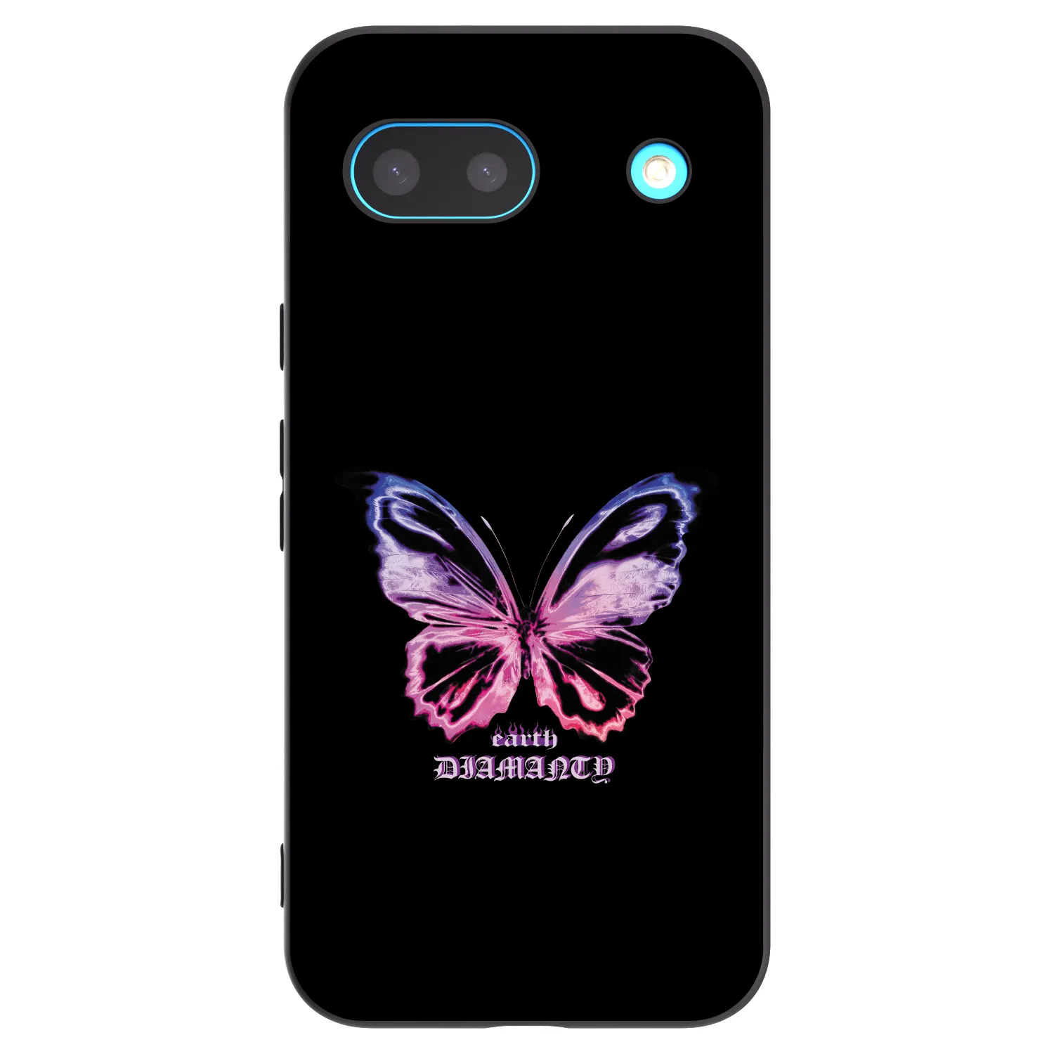 Picasee Μαύρη θήκη σιλικόνης για Google Pixel 8a - Diamanty Purple