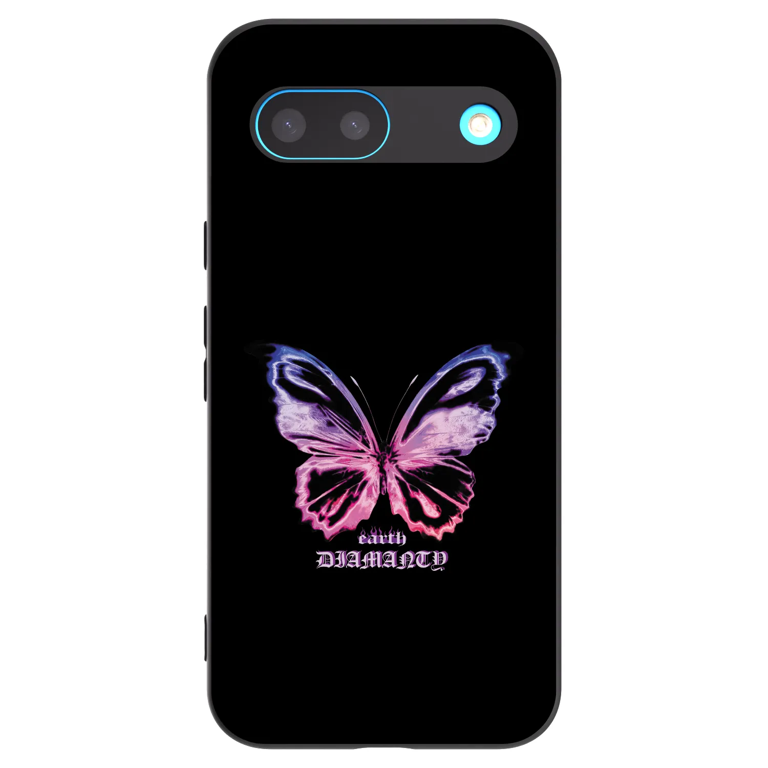 Picasee Μαύρη θήκη σιλικόνης για Google Pixel 8 - Diamanty Purple