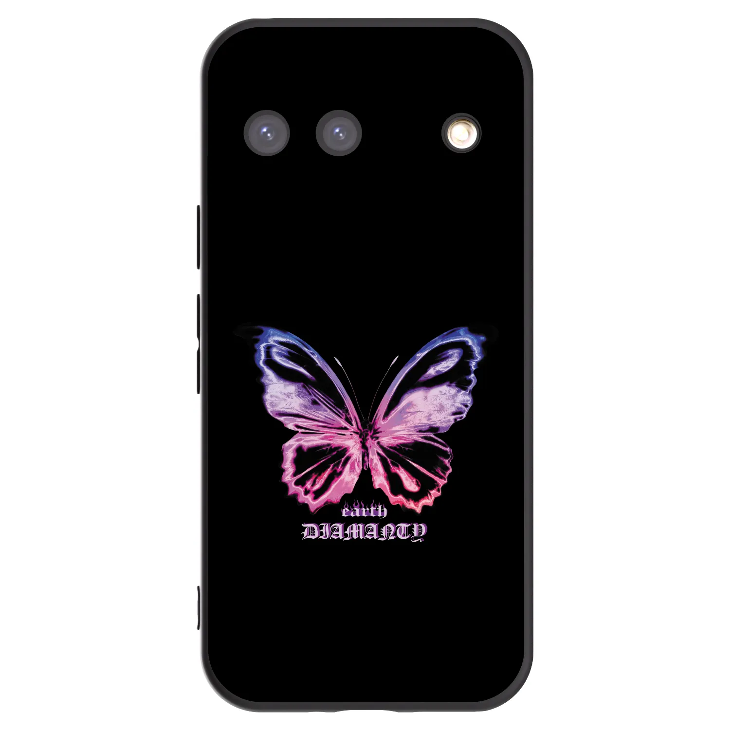 Picasee Μαύρη θήκη σιλικόνης για Google Pixel 9 - Diamanty Purple