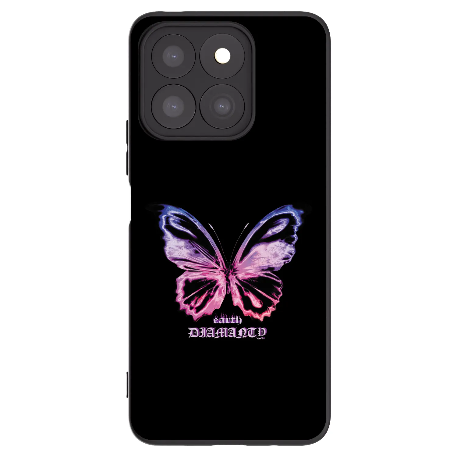 Picasee Μαύρη θήκη σιλικόνης για Honor X8c - Diamanty Purple