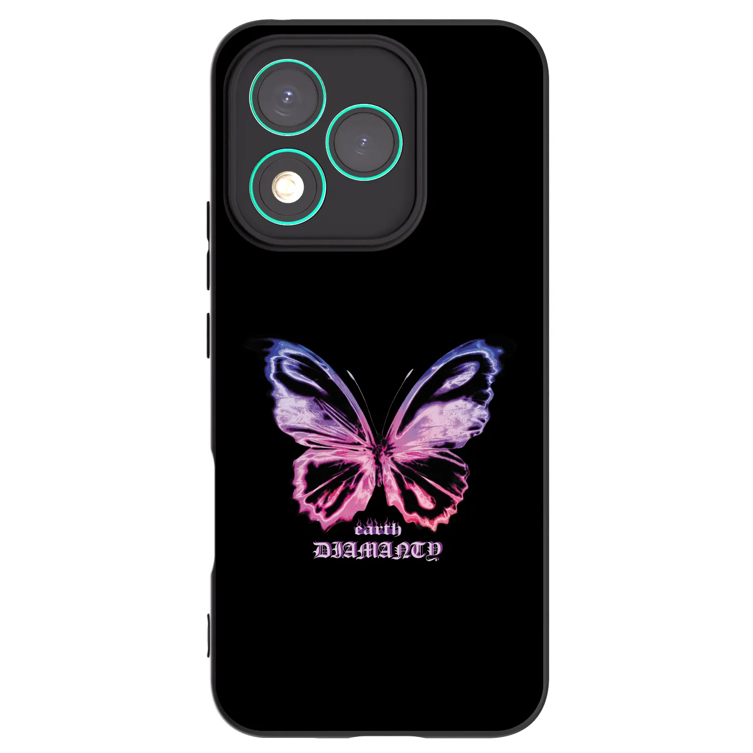 Picasee Μαύρη θήκη σιλικόνης για Honor 400 Lite 5G - Diamanty Purple
