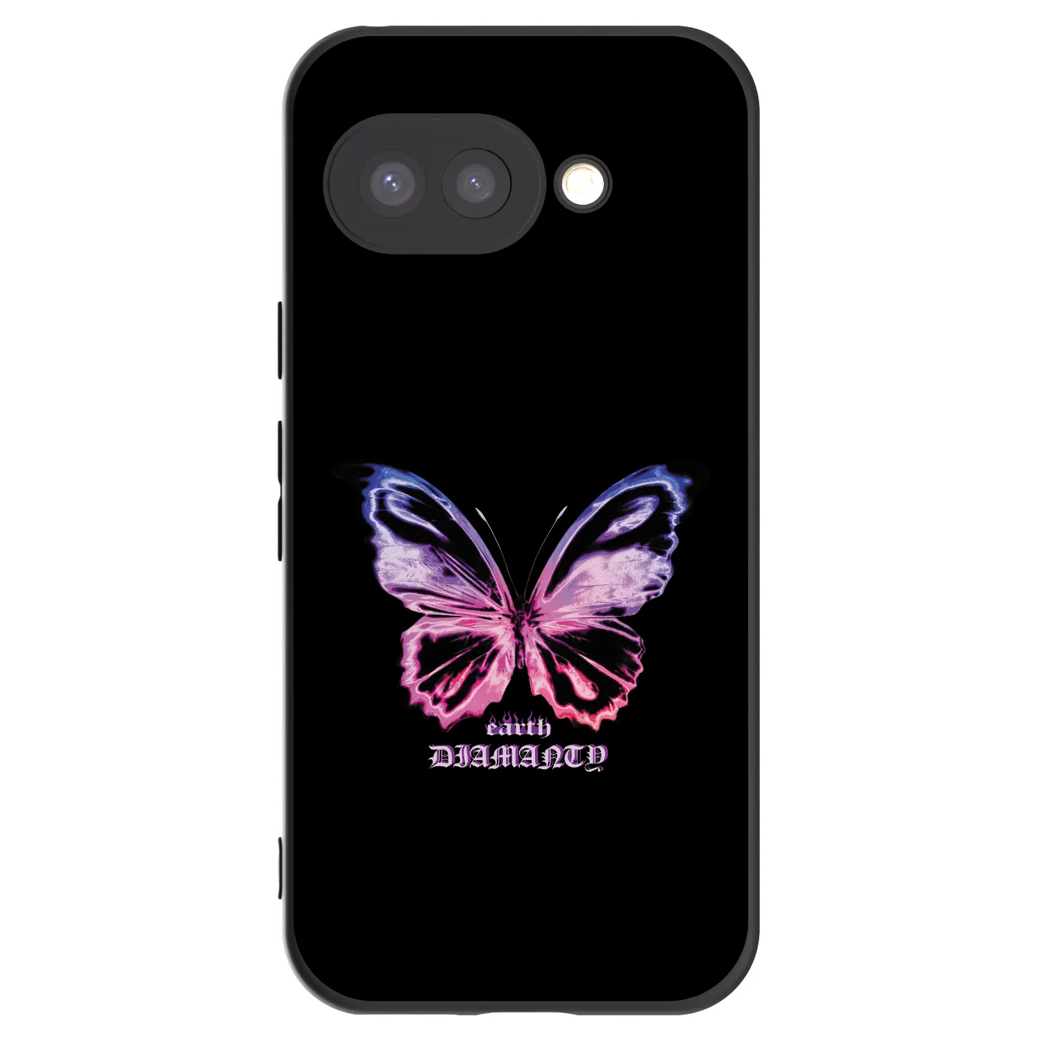 Picasee Μαύρη θήκη σιλικόνης για Google Pixel 9a - Diamanty Purple
