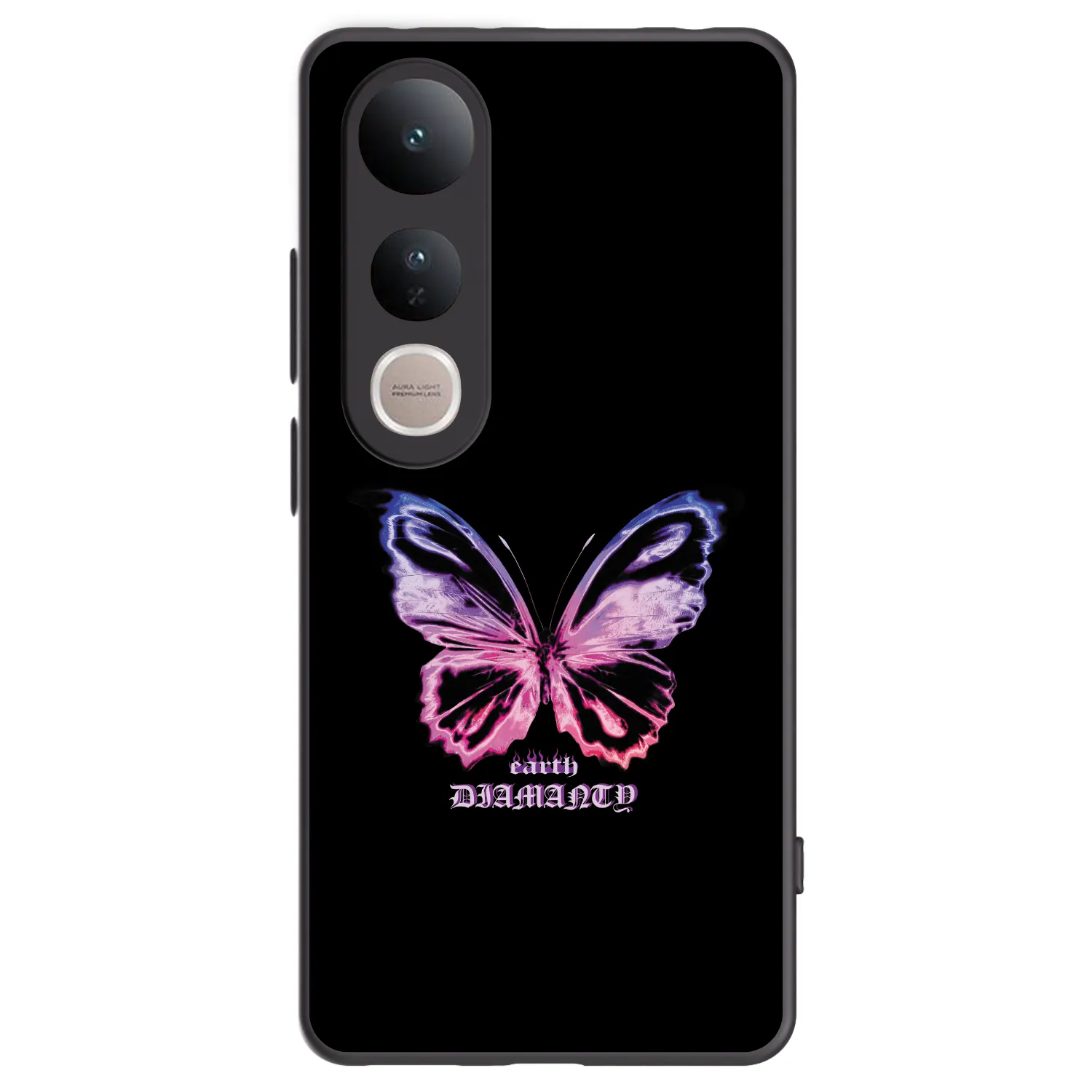 Picasee Μαύρη θήκη σιλικόνης για Vivo V50 Lite 5G - Diamanty Purple