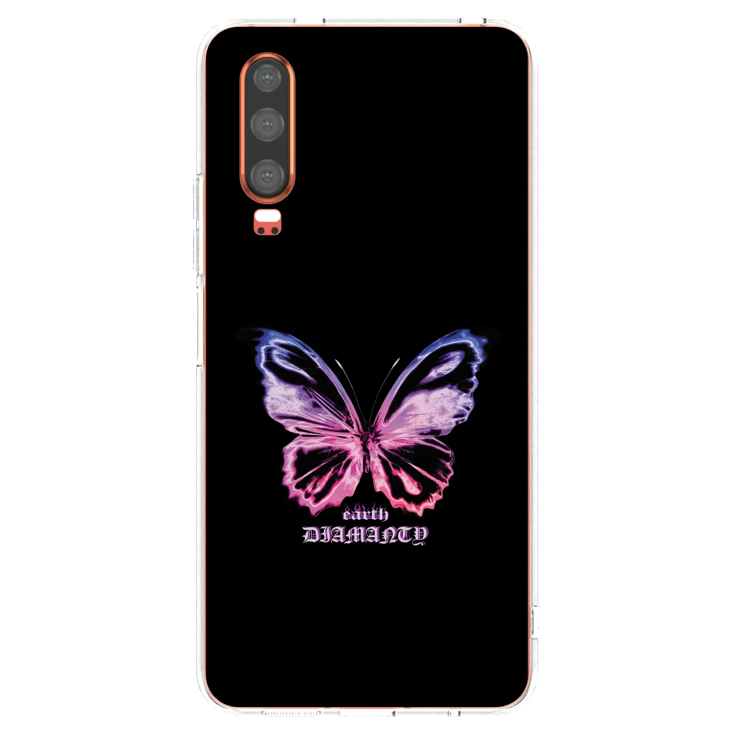 Picasee διαφανής θήκη σιλικόνης Huawei P30 - Diamanty Purple