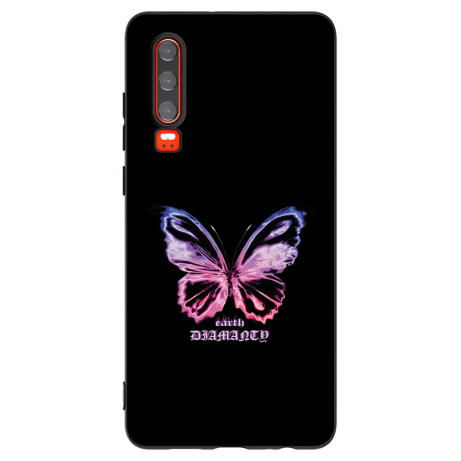 Picasee Μαύρη θήκη σιλικόνης για Huawei P30 - Diamanty Purple