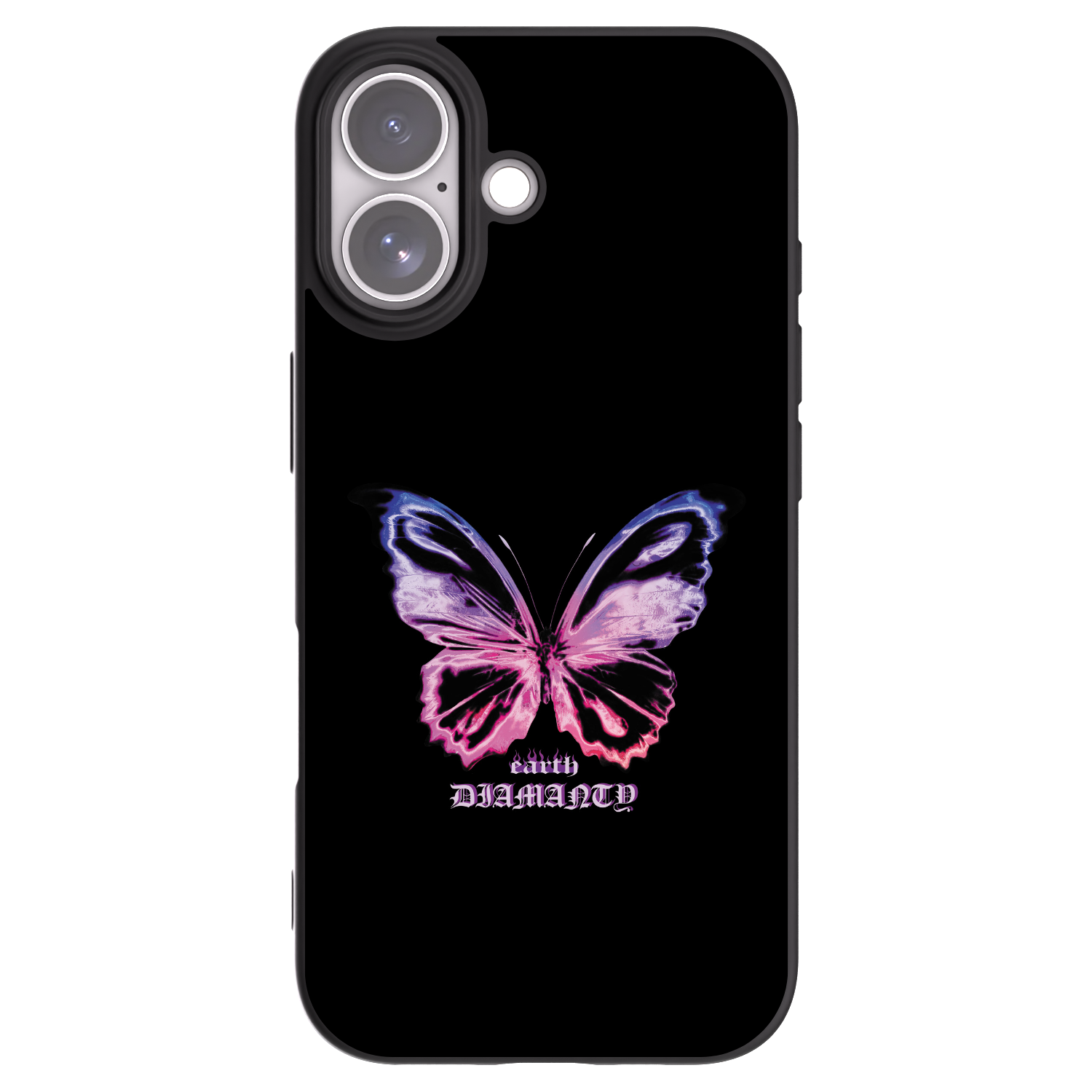 Picasee Μαύρη θήκη σιλικόνης για Apple iPhone 17 - Diamanty Purple