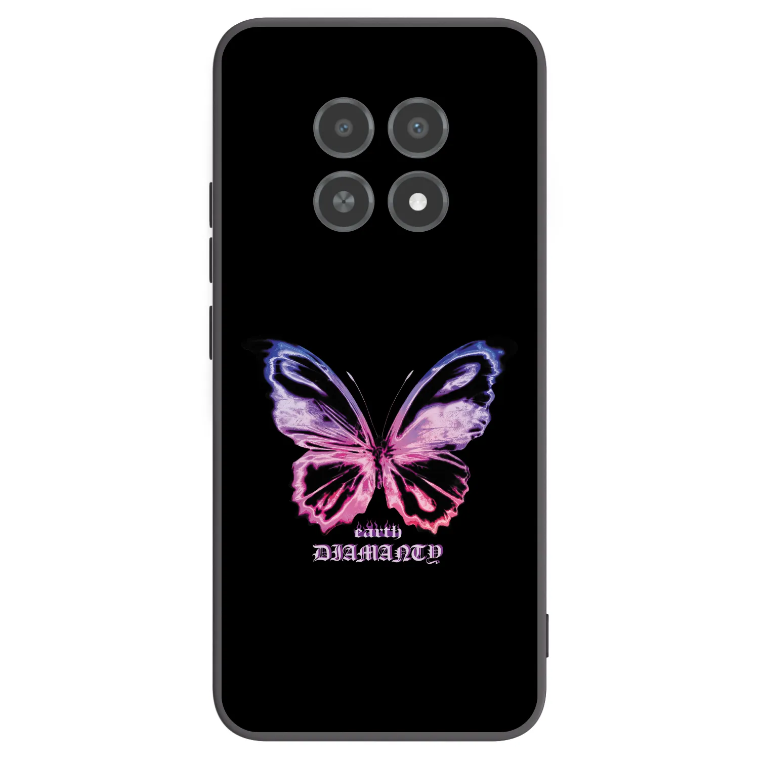 Picasee Μαύρη θήκη σιλικόνης για Realme 12X - Diamanty Purple