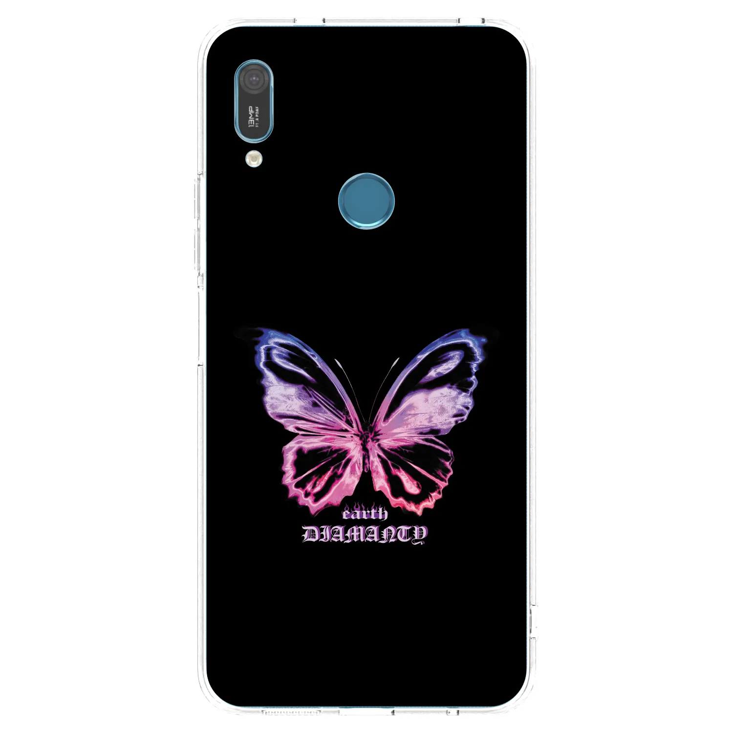 Picasee διαφανής θήκη σιλικόνης Huawei Y6 2019 - Diamanty Purple