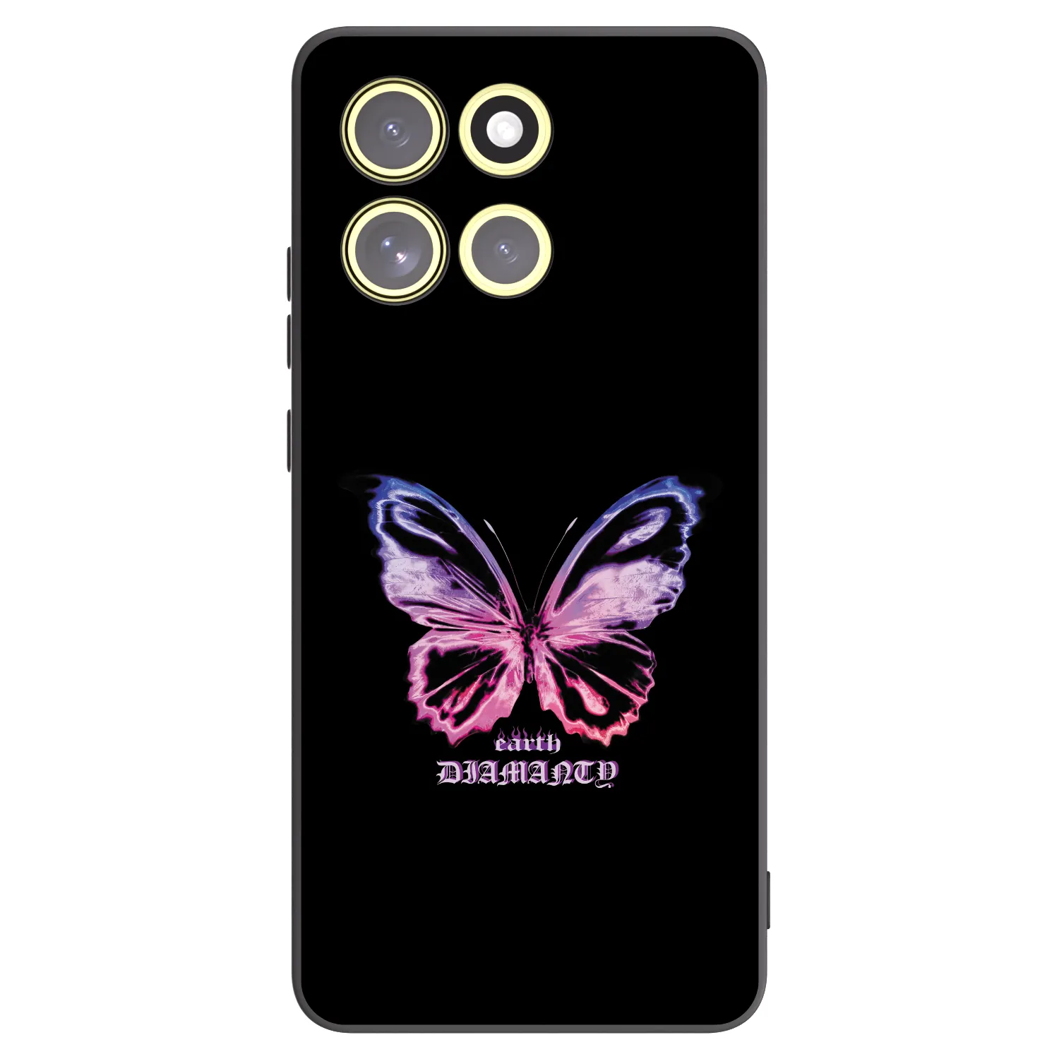 Picasee Μαύρη θήκη σιλικόνης για Motorola Moto G86 5G - Diamanty Purple