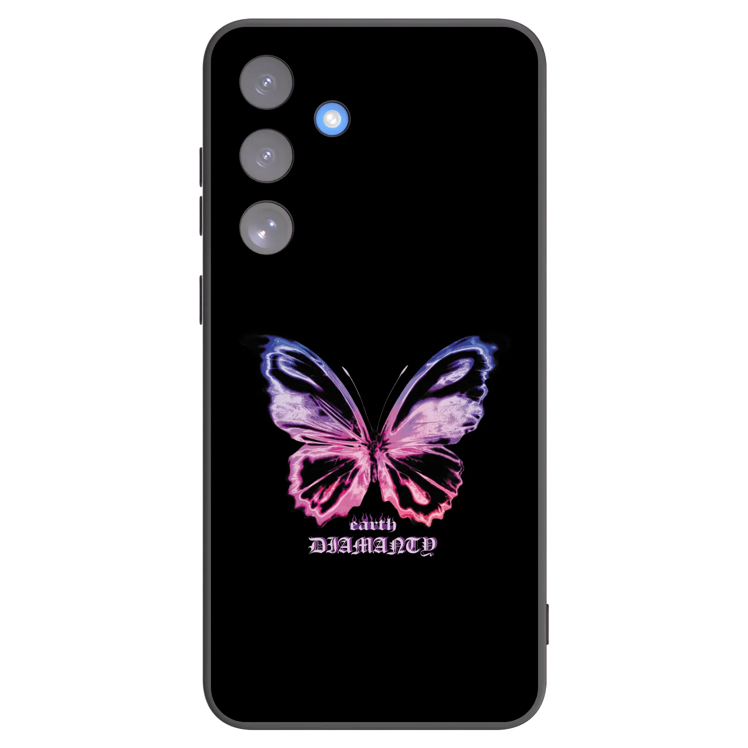 Picasee Μαύρη θήκη σιλικόνης για Samsung Galaxy S25 FE 5G - Diamanty Purple
