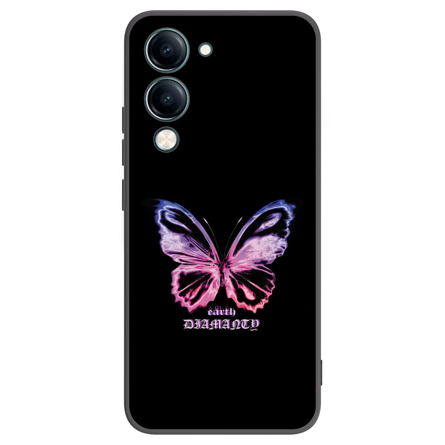Picasee Μαύρη θήκη σιλικόνης για Vivo Y29s 5G - Diamanty Purple