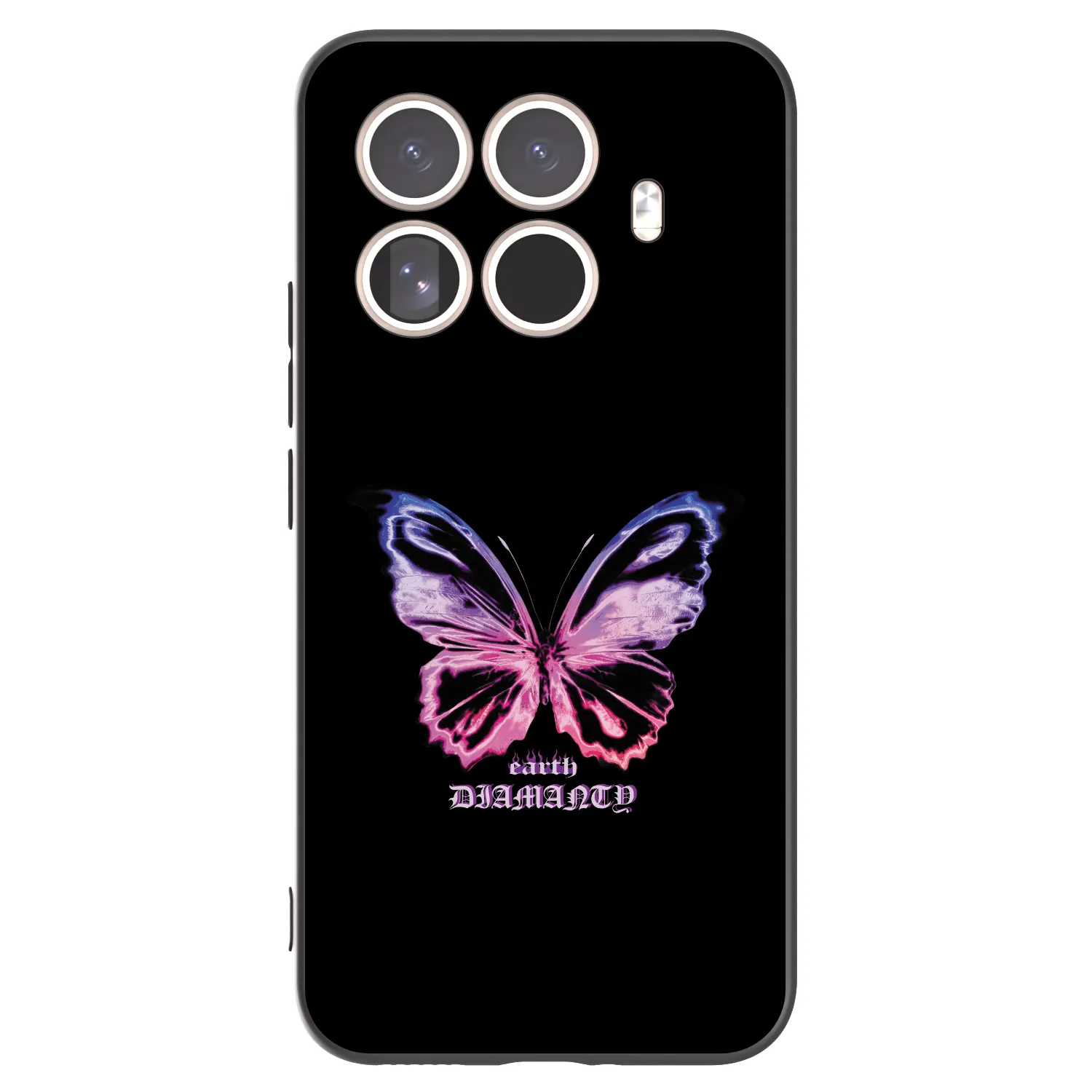 Picasee Μαύρη θήκη σιλικόνης για Xiaomi 15T Pro - Diamanty Purple