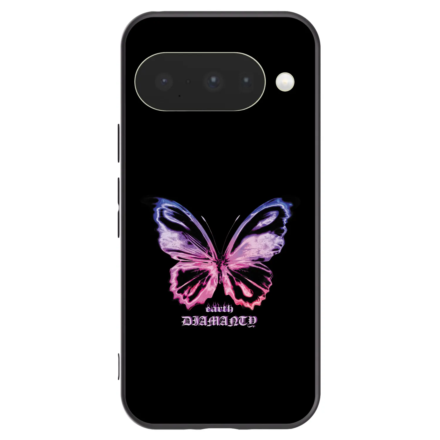 Picasee Μαύρη θήκη σιλικόνης για Google Pixel 10 - Diamanty Purple