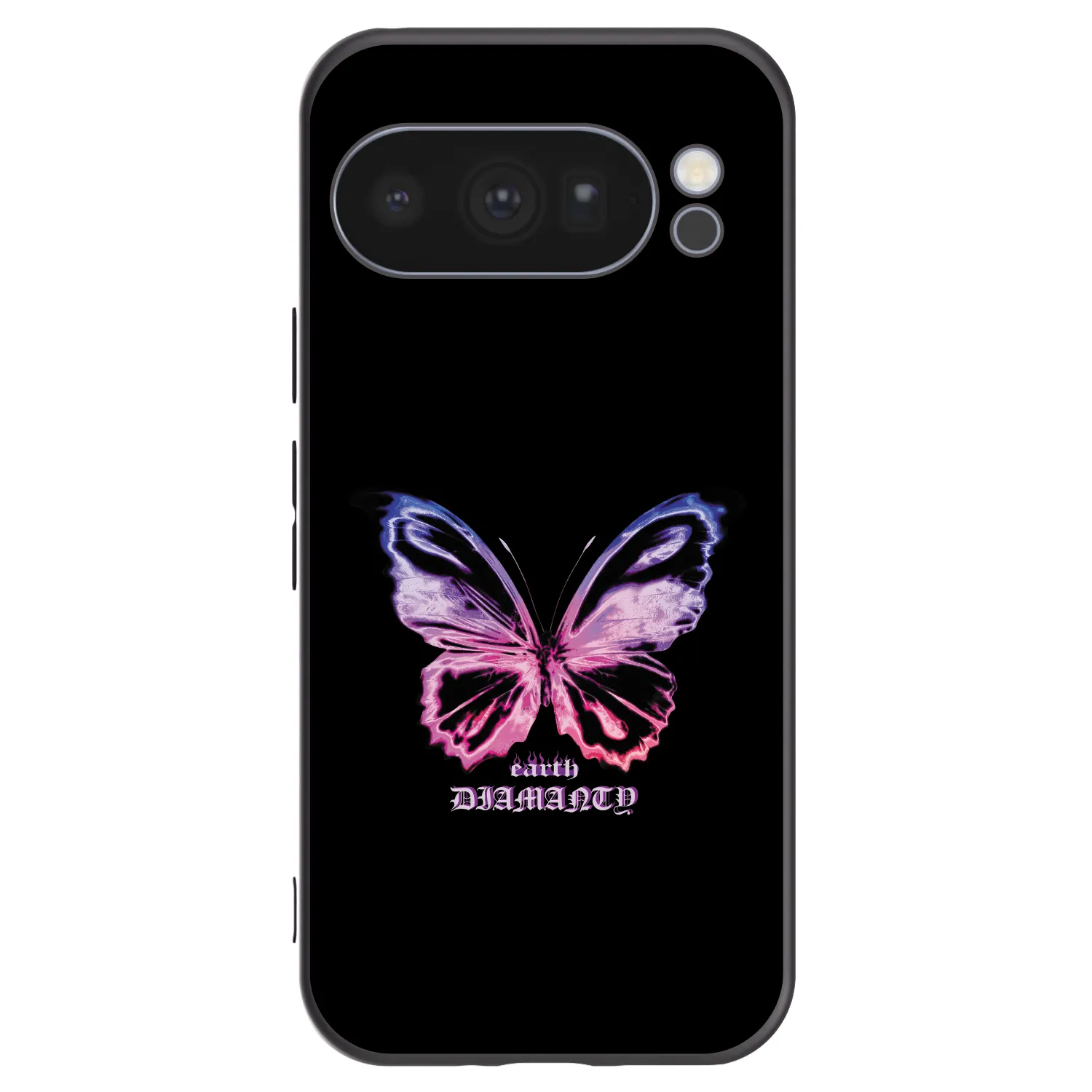 Picasee Μαύρη θήκη σιλικόνης για Google Pixel 10 Pro - Diamanty Purple