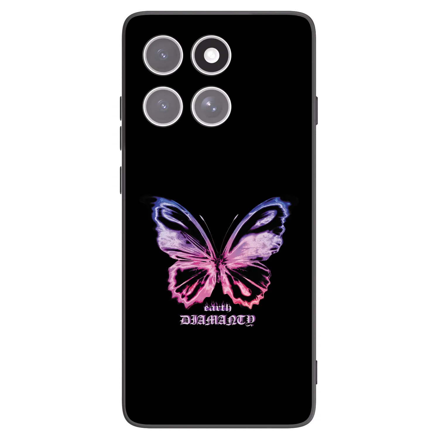 Picasee Μαύρη θήκη σιλικόνης για Motorola Edge 60 Fusion - Diamanty Purple