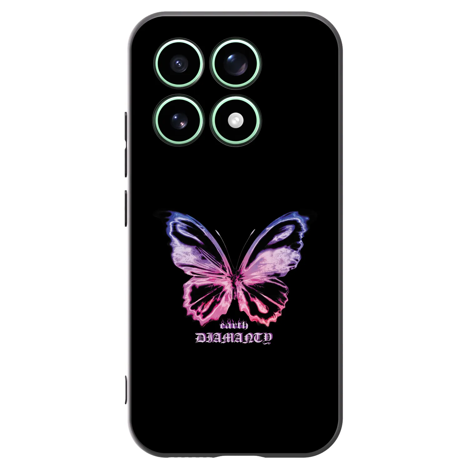 Picasee Μαύρη θήκη σιλικόνης για Xiaomi 17 - Diamanty Purple