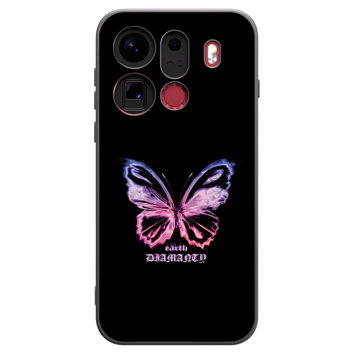Picasee Μαύρη θήκη σιλικόνης για OPPO Find X9 Pro - Diamanty Purple
