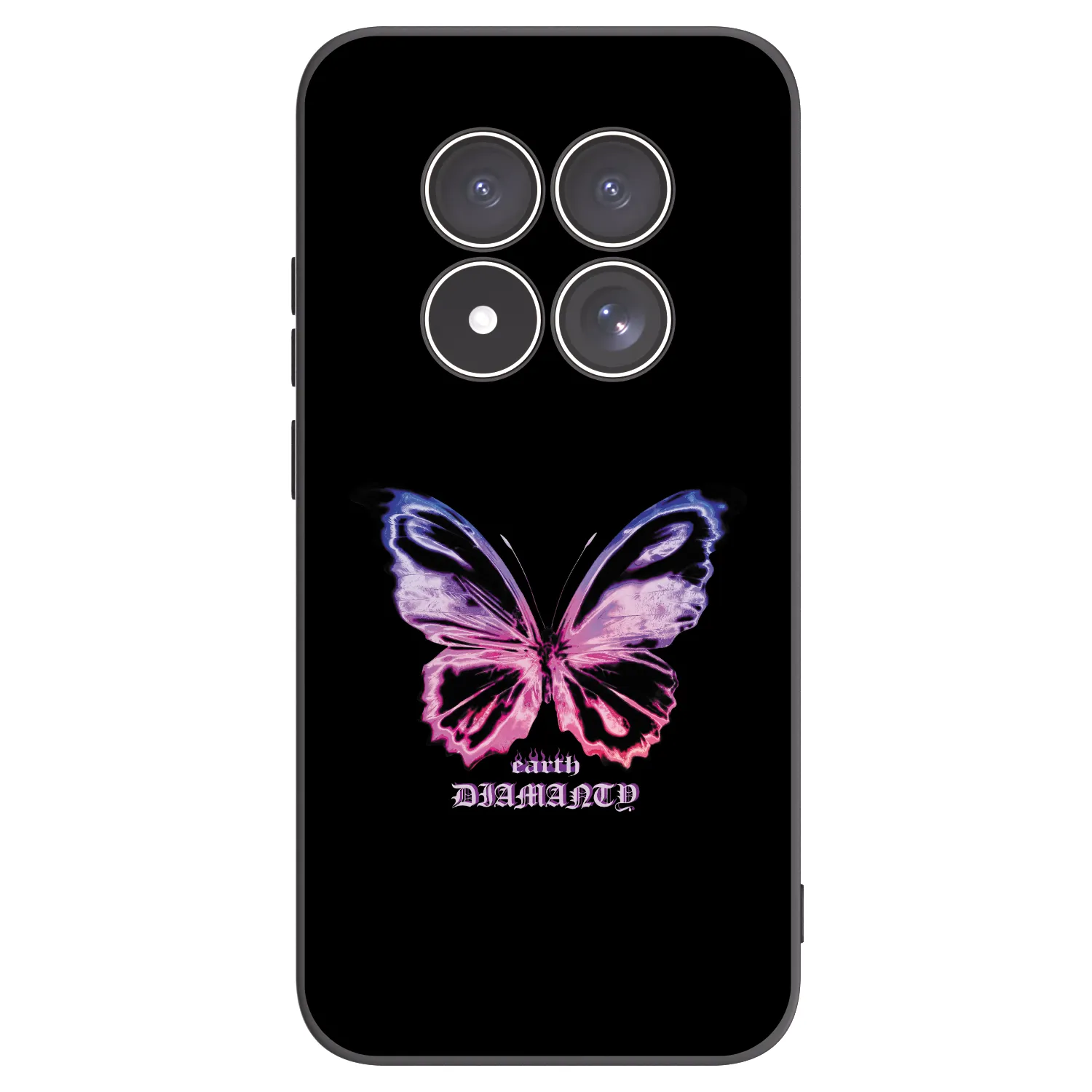 Picasee Μαύρη θήκη σιλικόνης για Xiaomi Redmi Note 15 Pro 5G - Diamanty Purple
