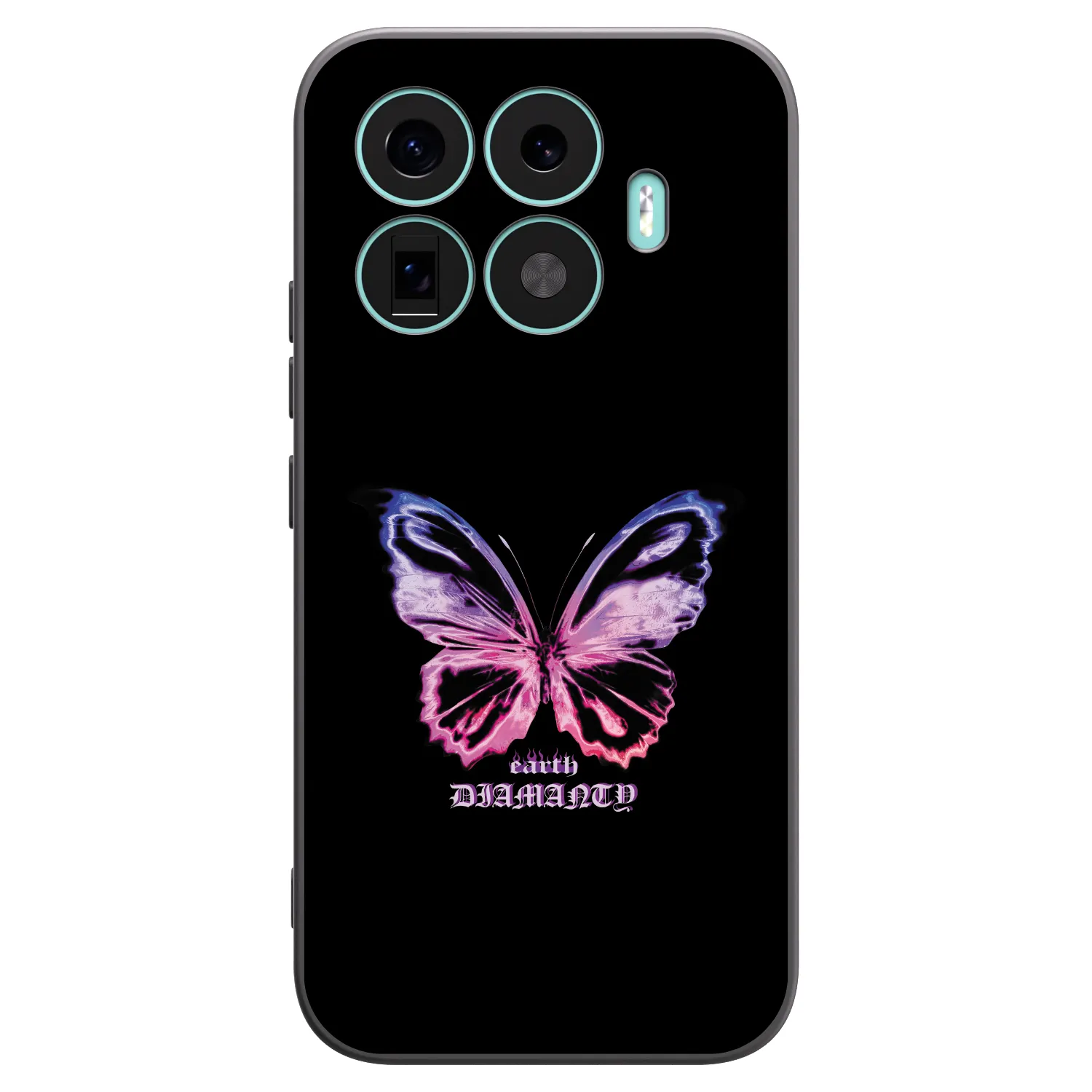 Picasee Μαύρη θήκη σιλικόνης για Xiaomi 17T - Diamanty Purple