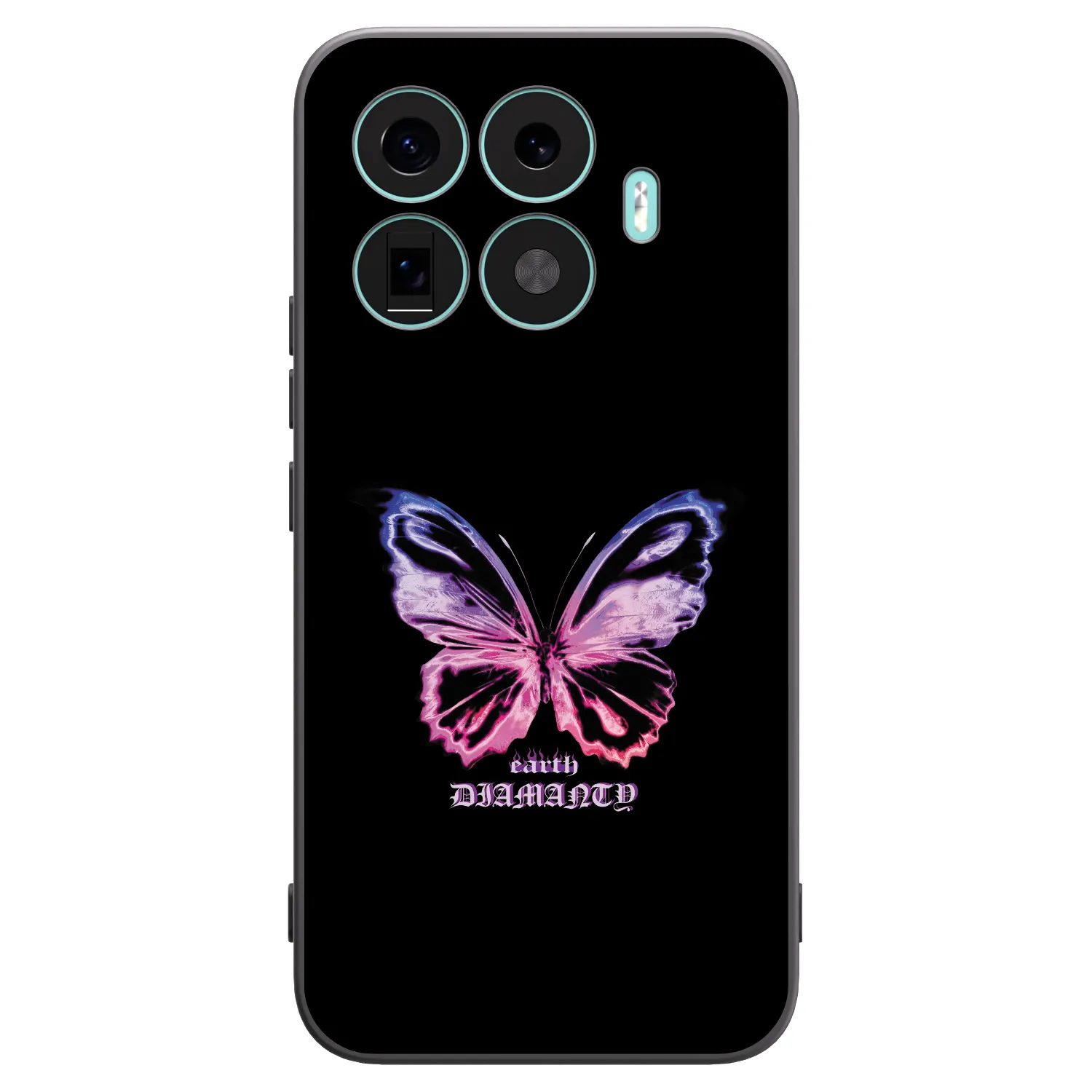 Picasee Μαύρη θήκη σιλικόνης για Xiaomi 17T Pro - Diamanty Purple