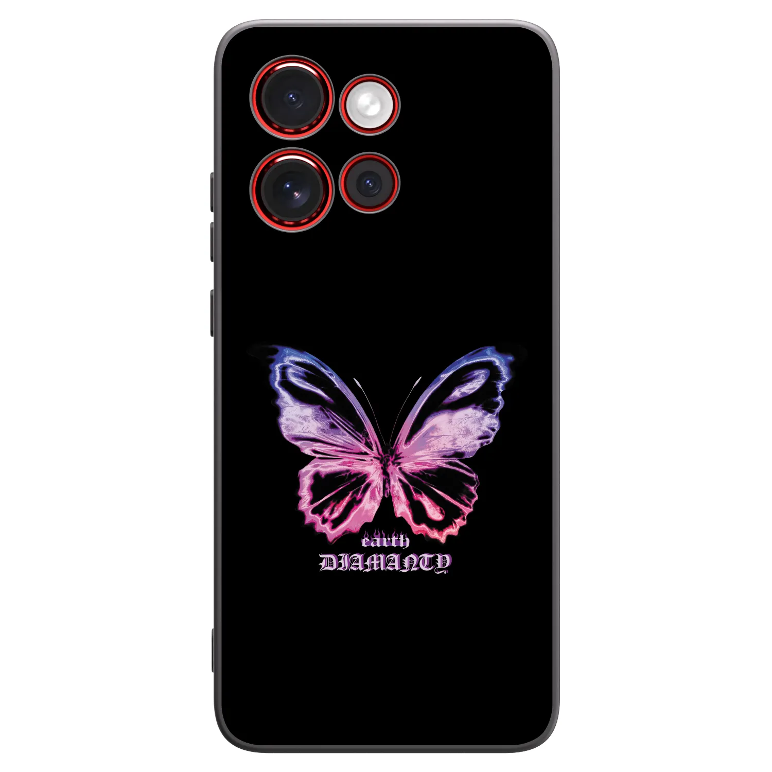 Picasee Μαύρη θήκη σιλικόνης για Motorola Edge 60 Neo 5G - Diamanty Purple