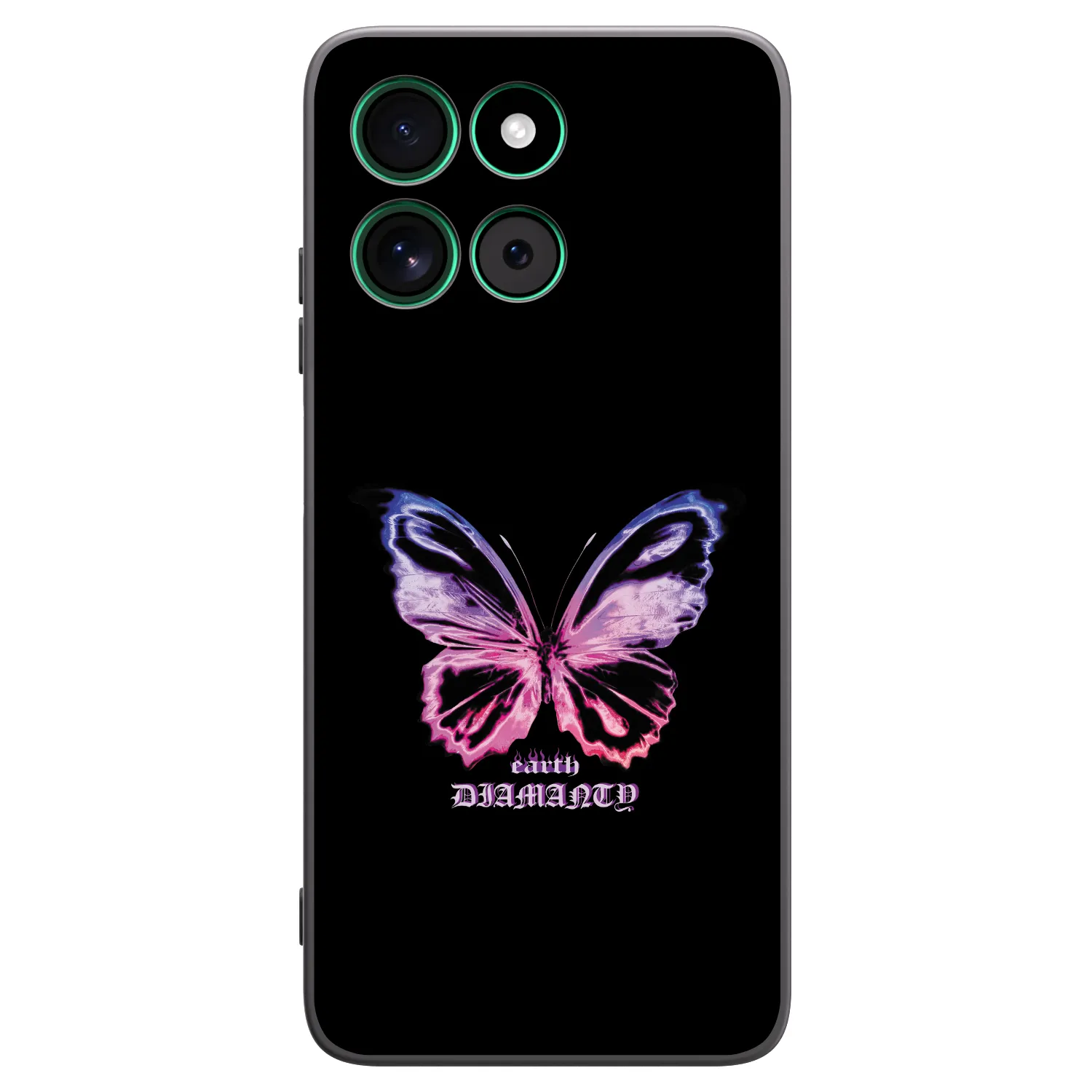 Picasee Μαύρη θήκη σιλικόνης για Motorola Moto G57 Power - Diamanty Purple