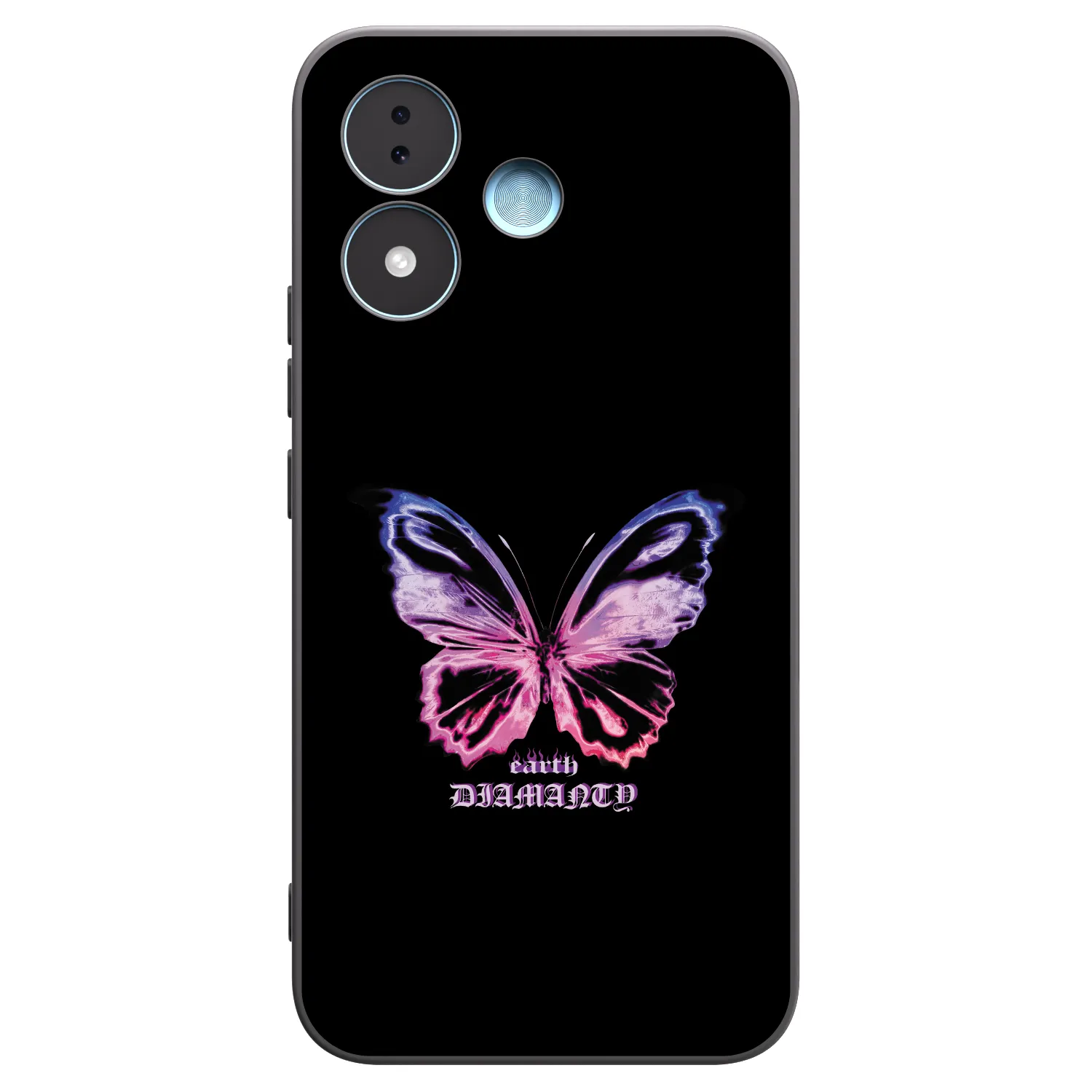 Picasee Μαύρη θήκη σιλικόνης για Xiaomi Redmi Note 17 5G - Diamanty Purple